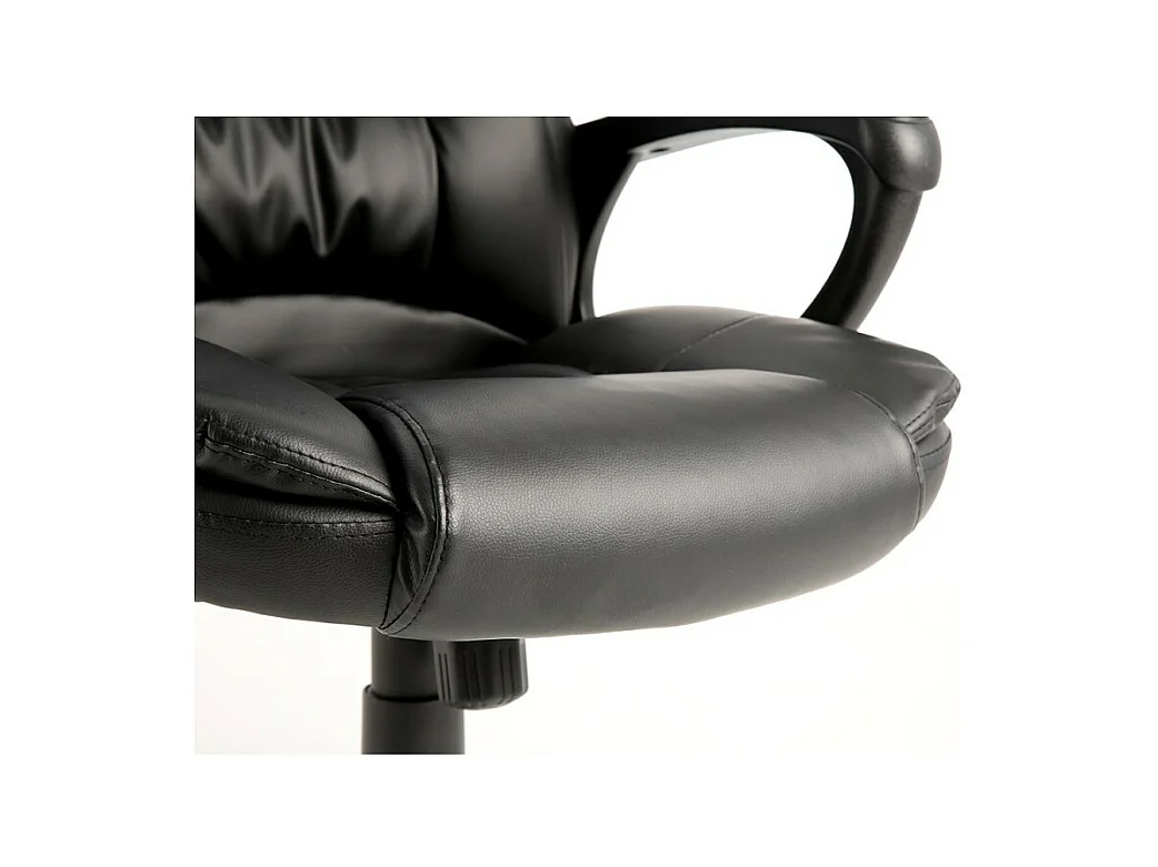 Fotel Obrotowy Idol | Czarny | 63x63x119 cm | Wygodne, Regulowane