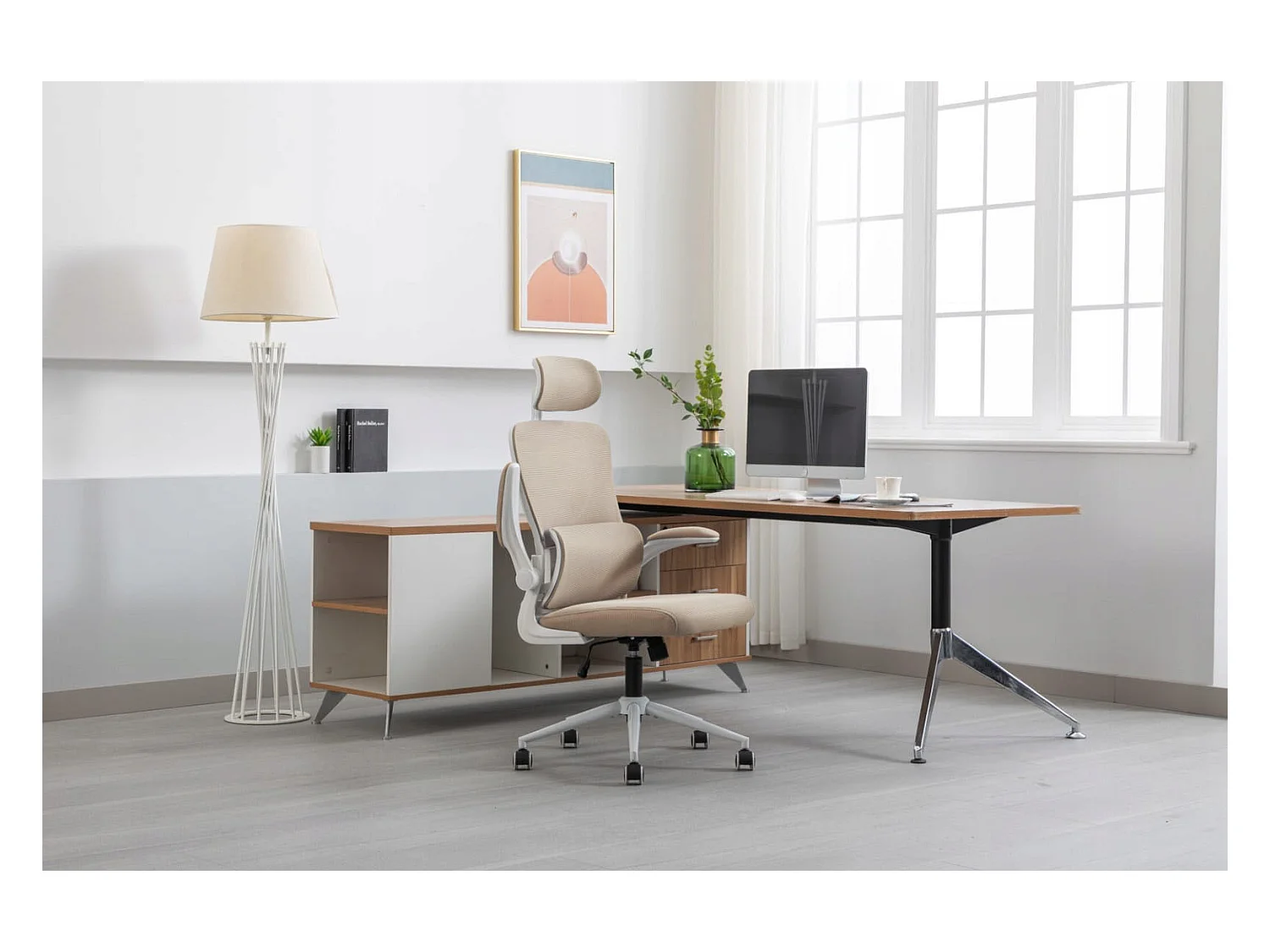 Fauteuil ZEO beige chaise