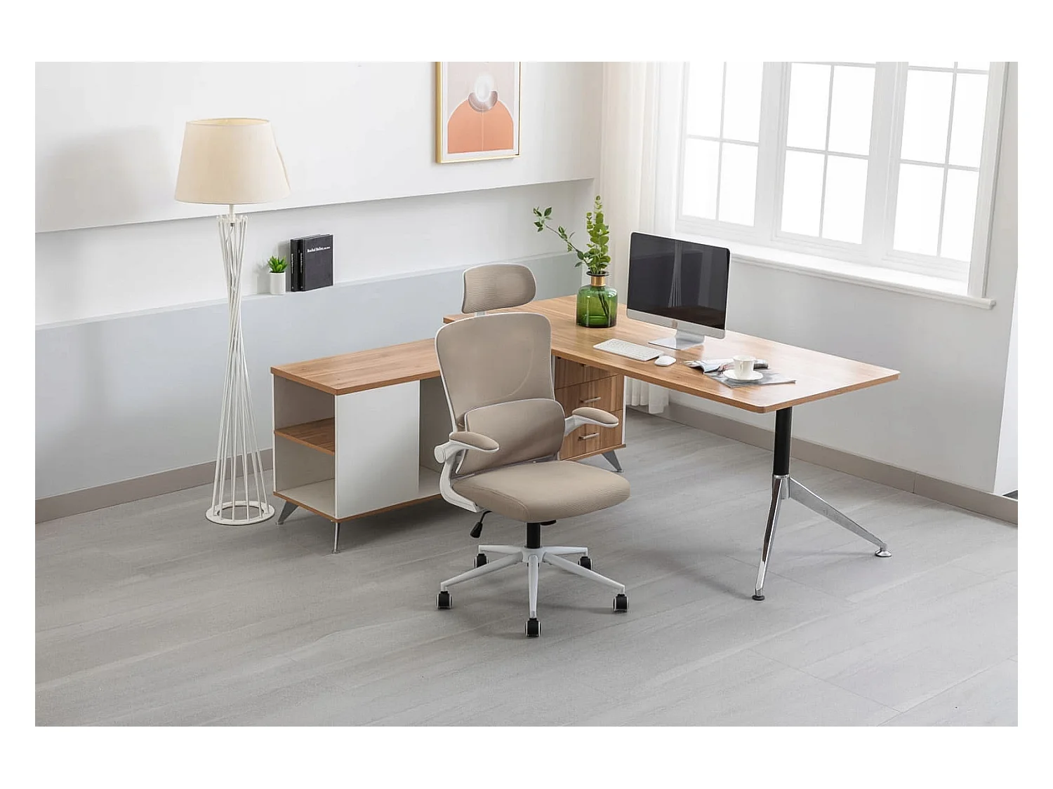 Fauteuil ZEO beige chaise