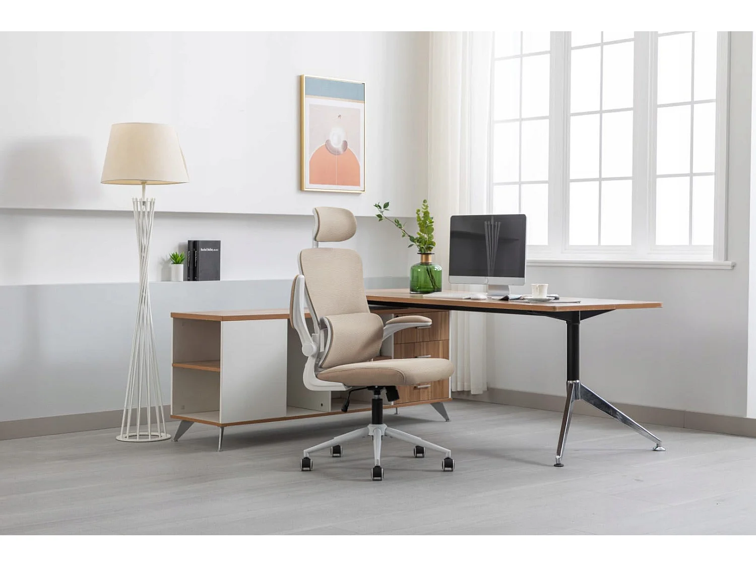 Fauteuil ZEO beige chaise