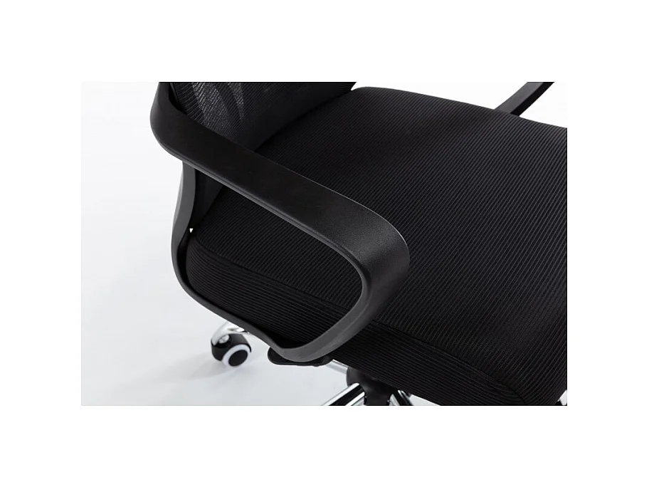 Fotel Obrotowy Nigel | Czarny | 68x52x127 cm | Regulowana Wysokość