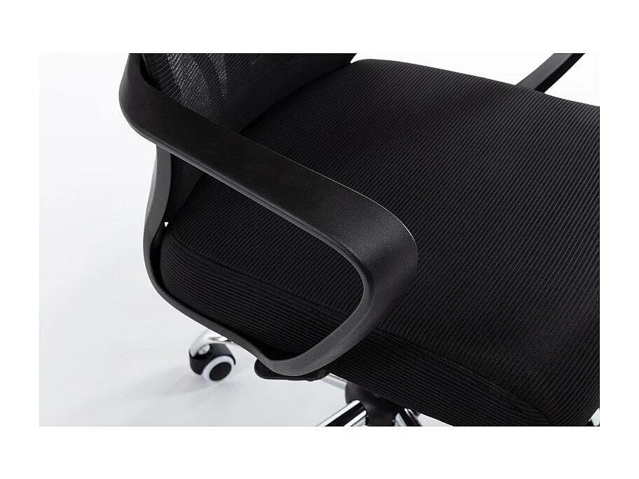 Fotel Obrotowy Nigel | Czarny | 68x52x127 cm | Regulowana Wysokość