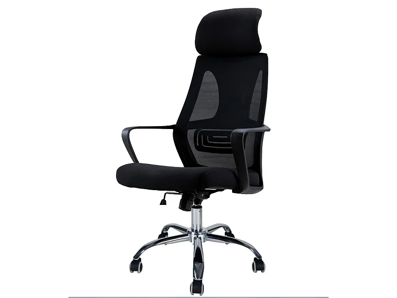 Fotel Obrotowy Nigel | Czarny | 68x52x127 cm | Regulowana Wysokość