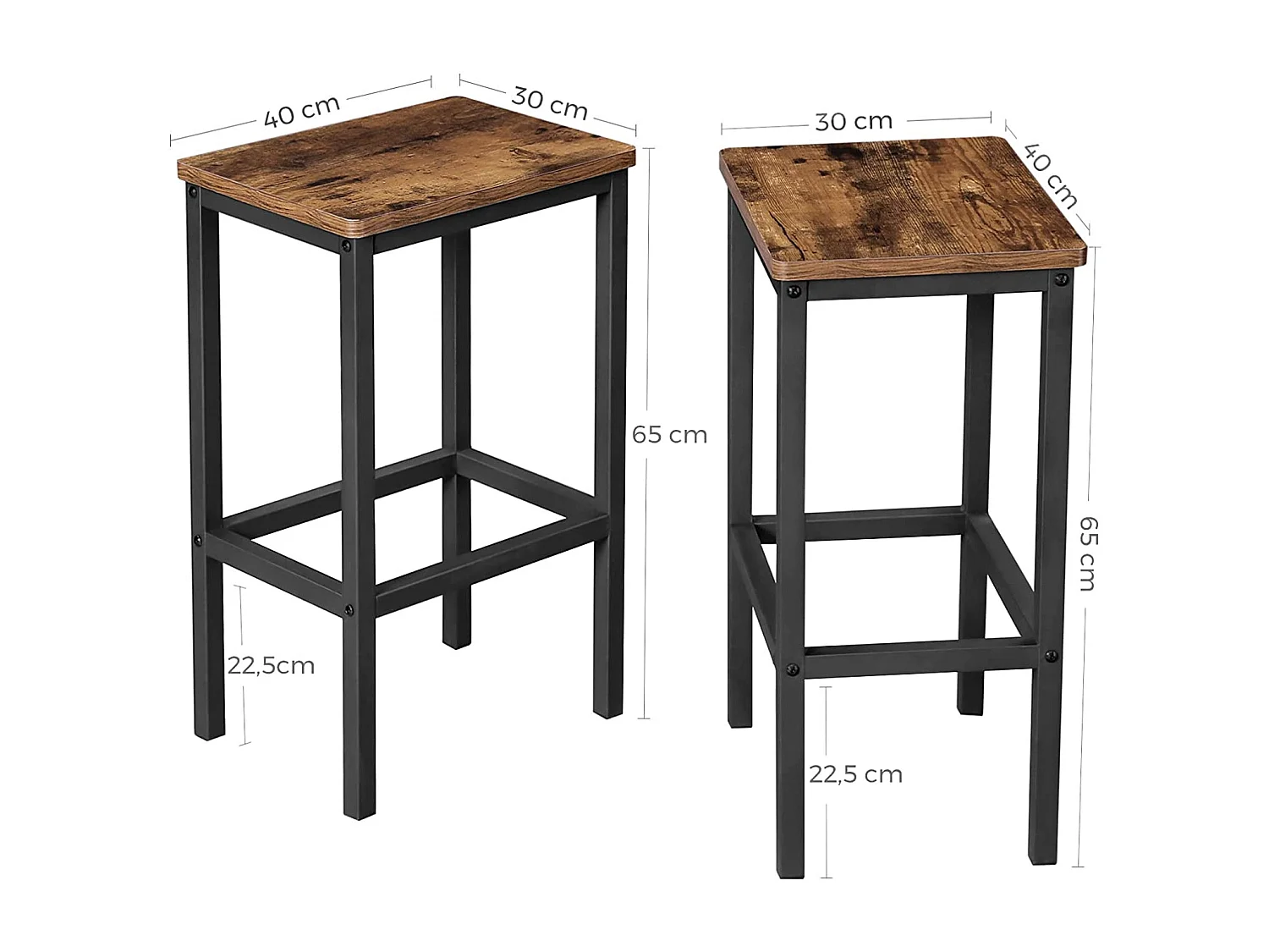 Tabourets de bar 2pc - LBC65X