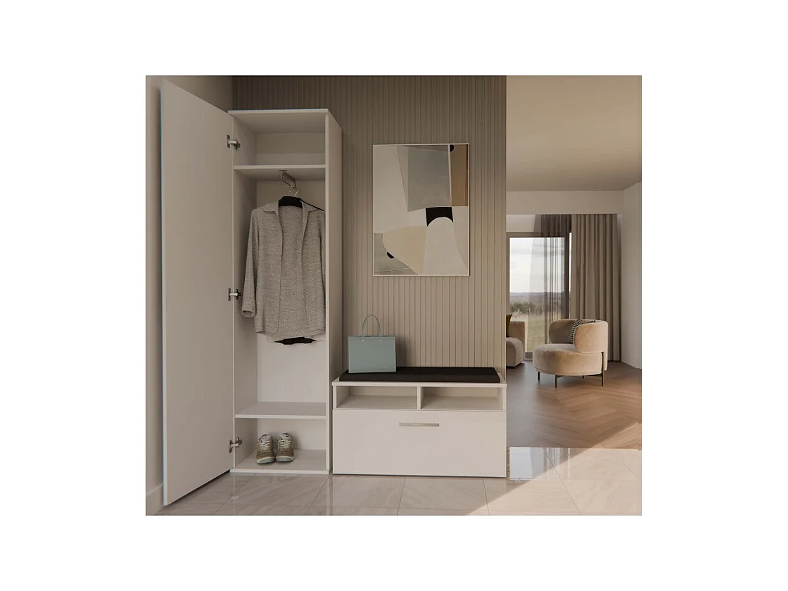 DUO MIROIR DE GARDE-ROBE BLANC MAT