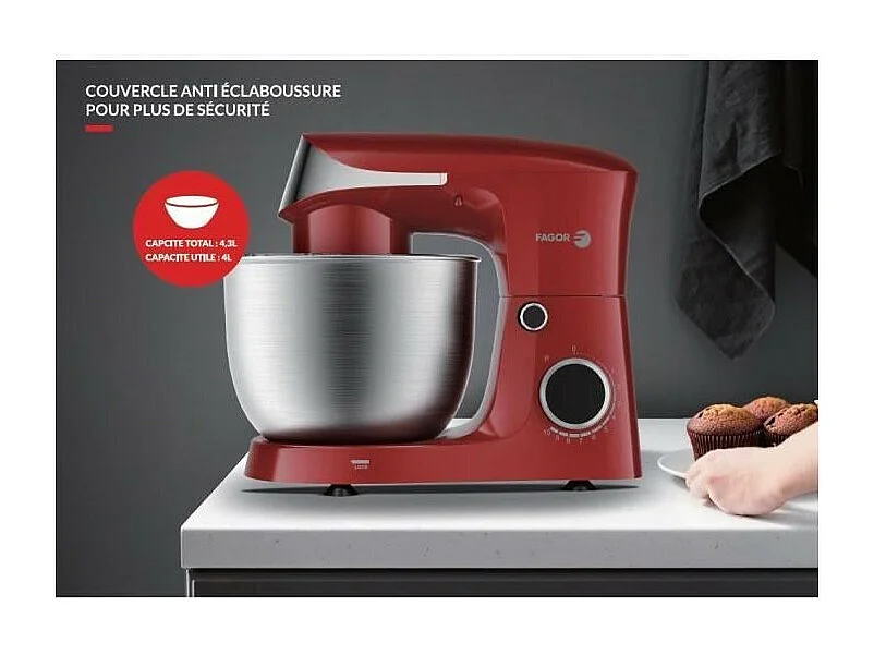 Robot Pâtissier - FAGOR - FG0439 - 1500W - Bol Inox : 4.3L