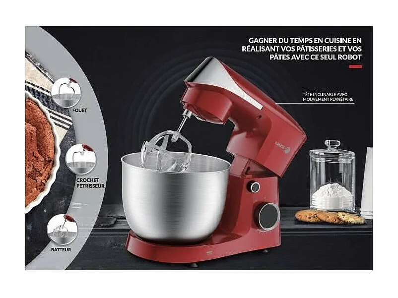 Robot Pâtissier - FAGOR - FG0439 - 1500W - Bol Inox : 4.3L