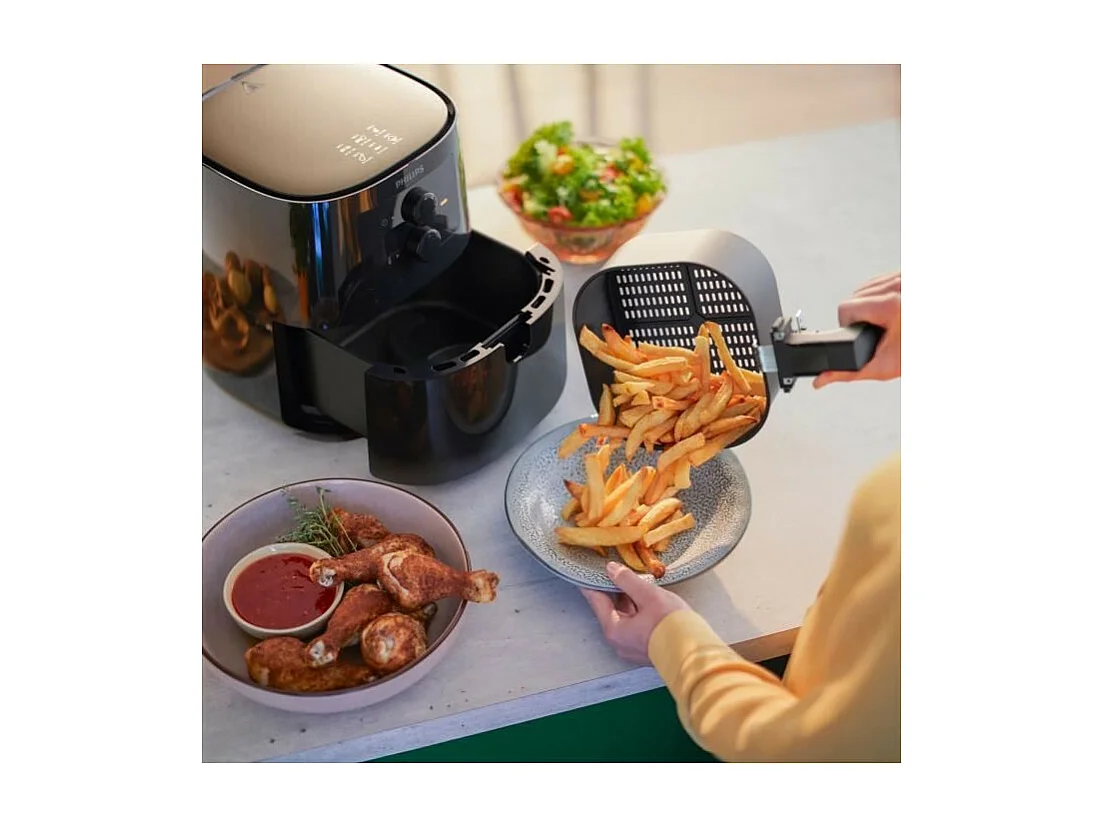 Philips Essential HD9200/90 Friggitrice ad Aria da 4,1 Litri Tecnologia Rapid Air Nero