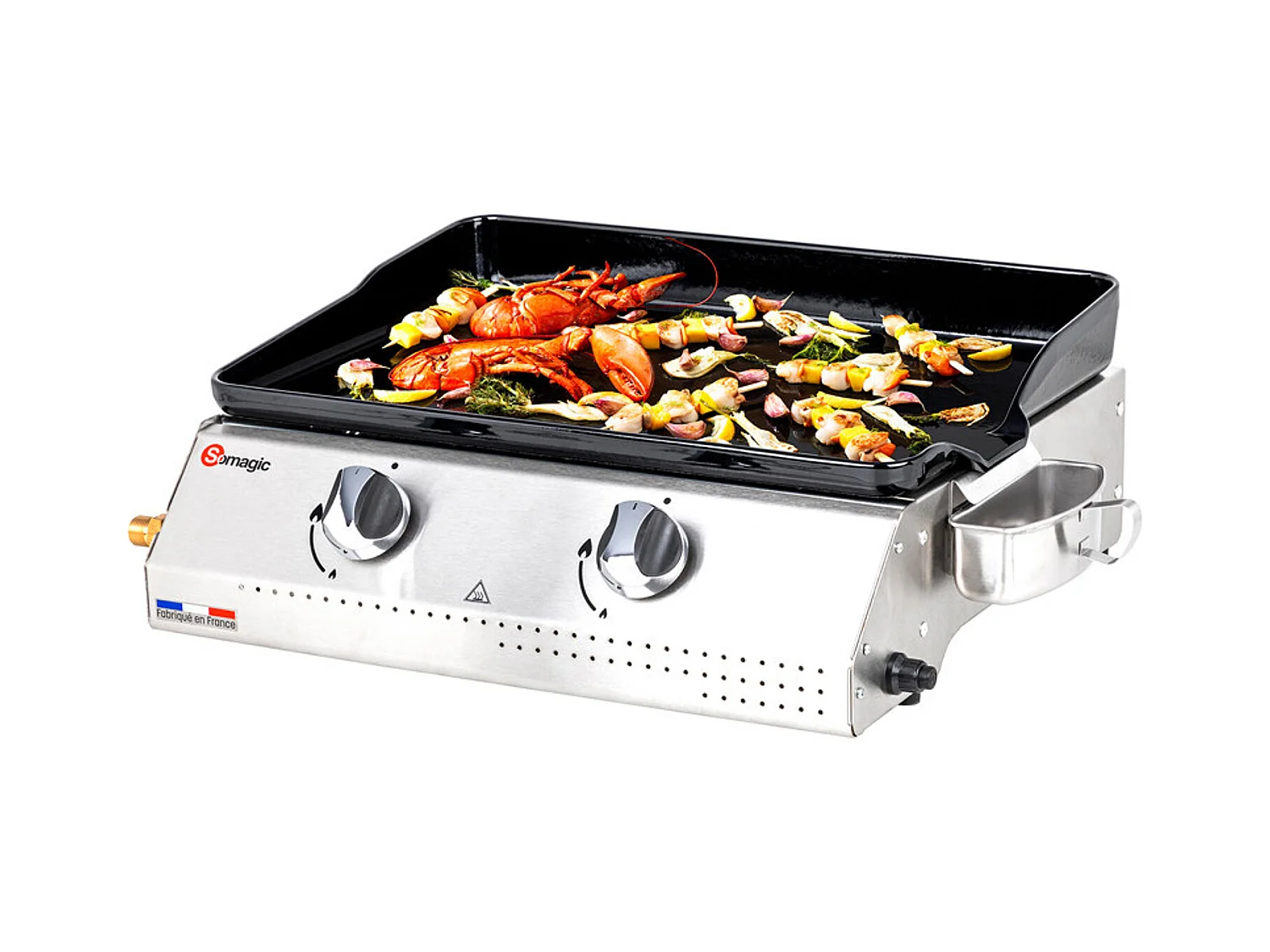 Plancha de asar a gas VERA 200 2 quemadores 5,3kW