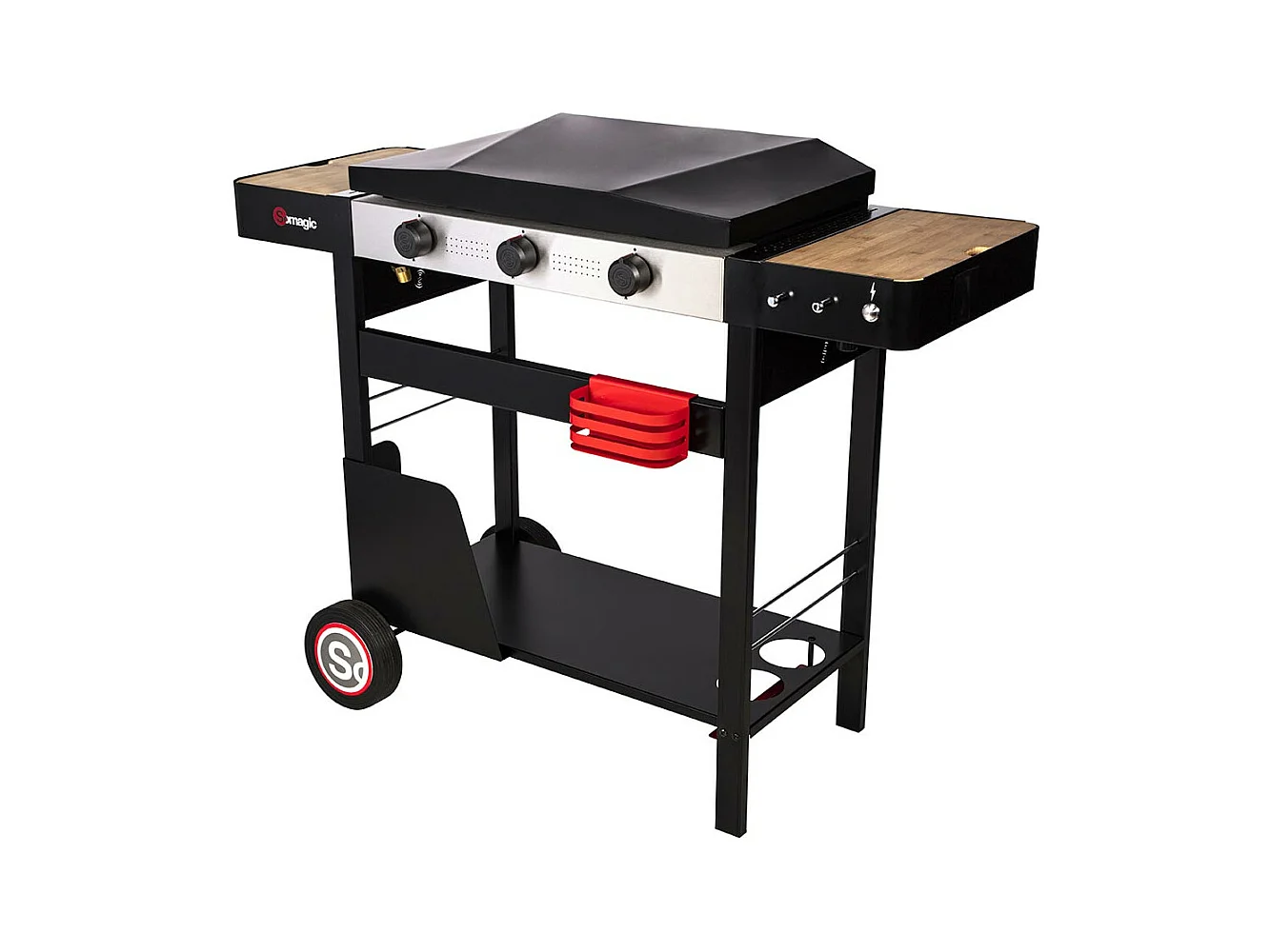 Plancha gaz sur chariot 3 brûleurs Solia 350 - Somagic