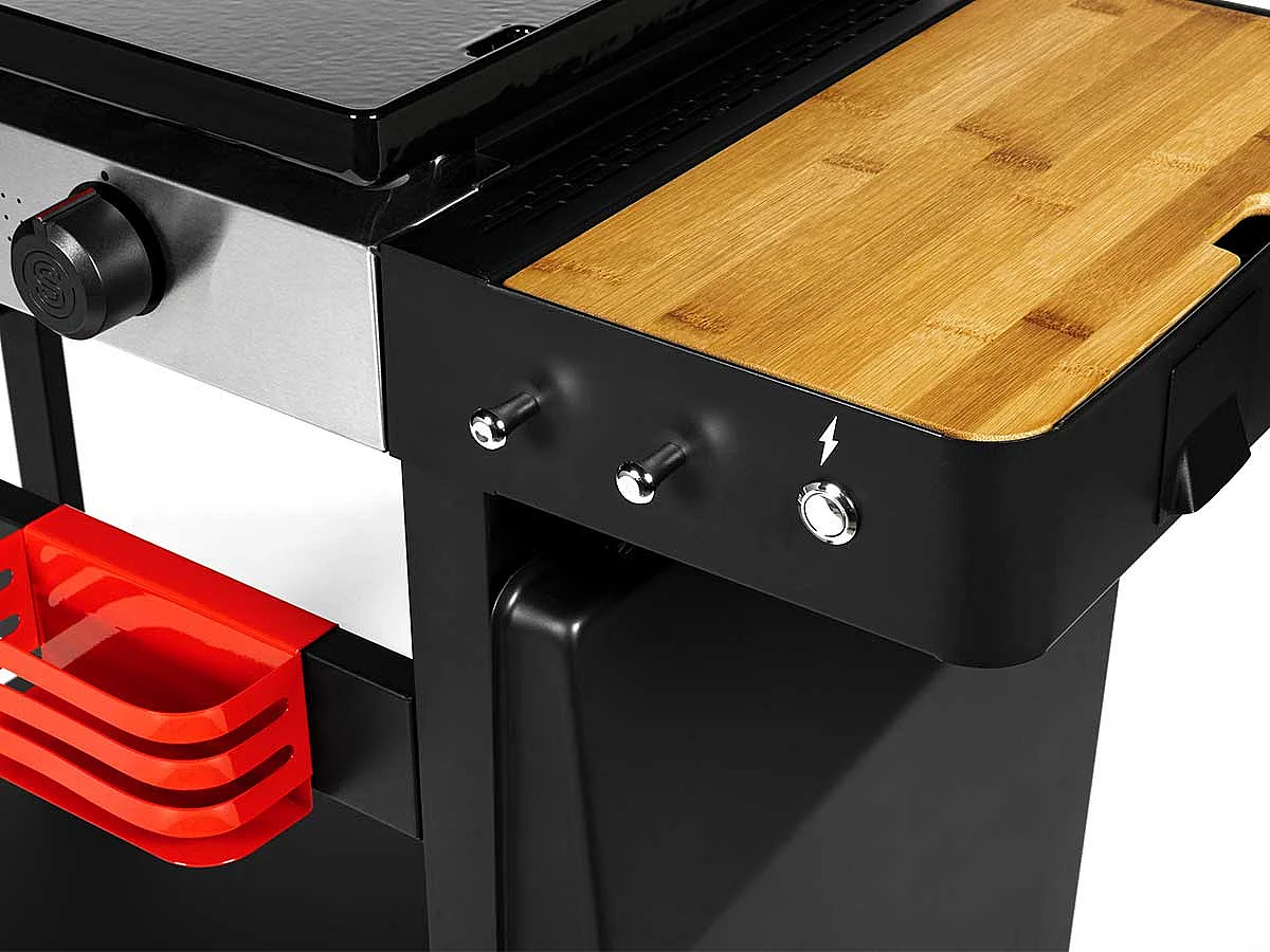 Plancha gaz sur chariot 3 brûleurs Solia 350 - Somagic