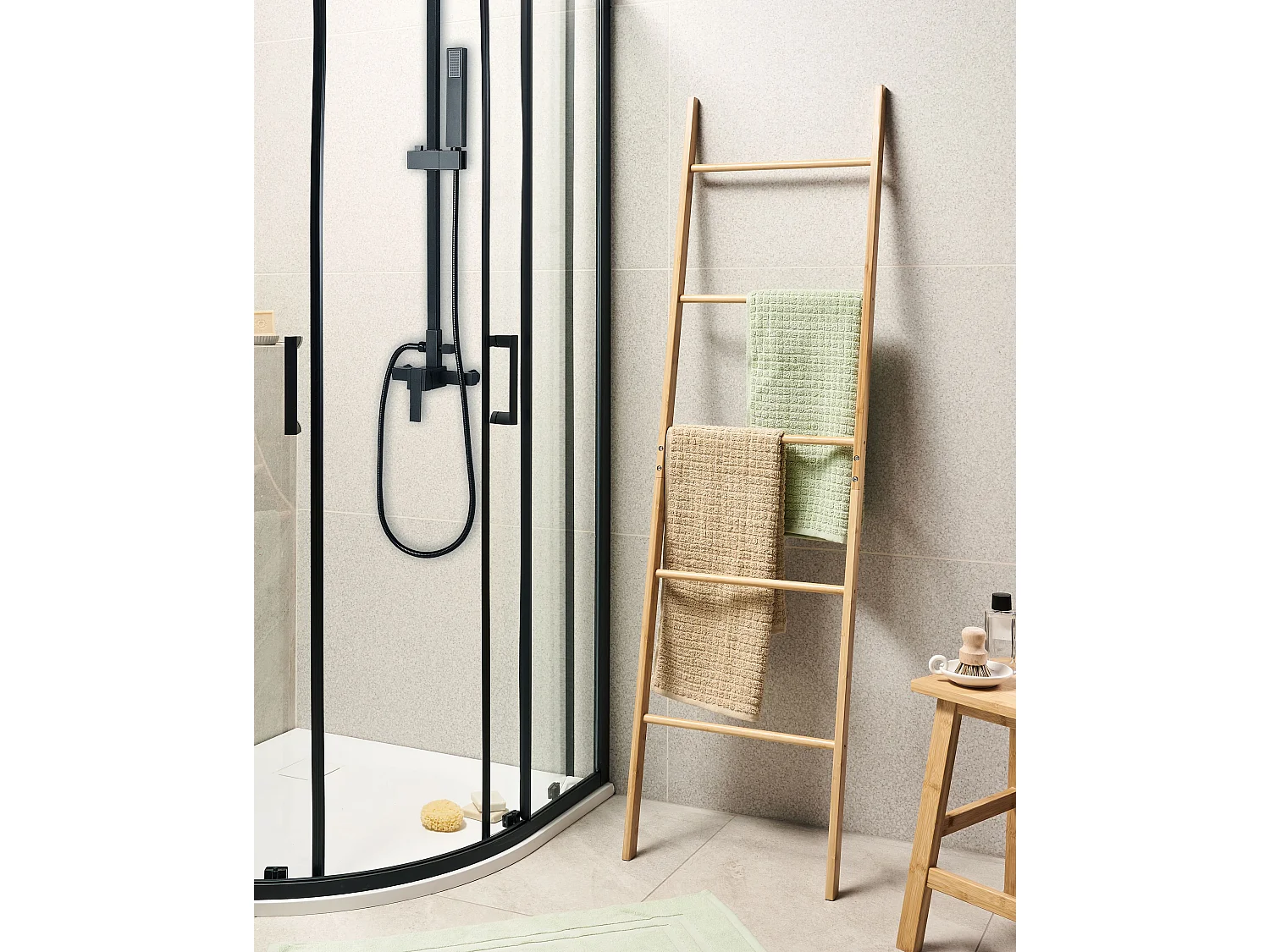 Towel Stand MANAUS Bamboo Light Brown