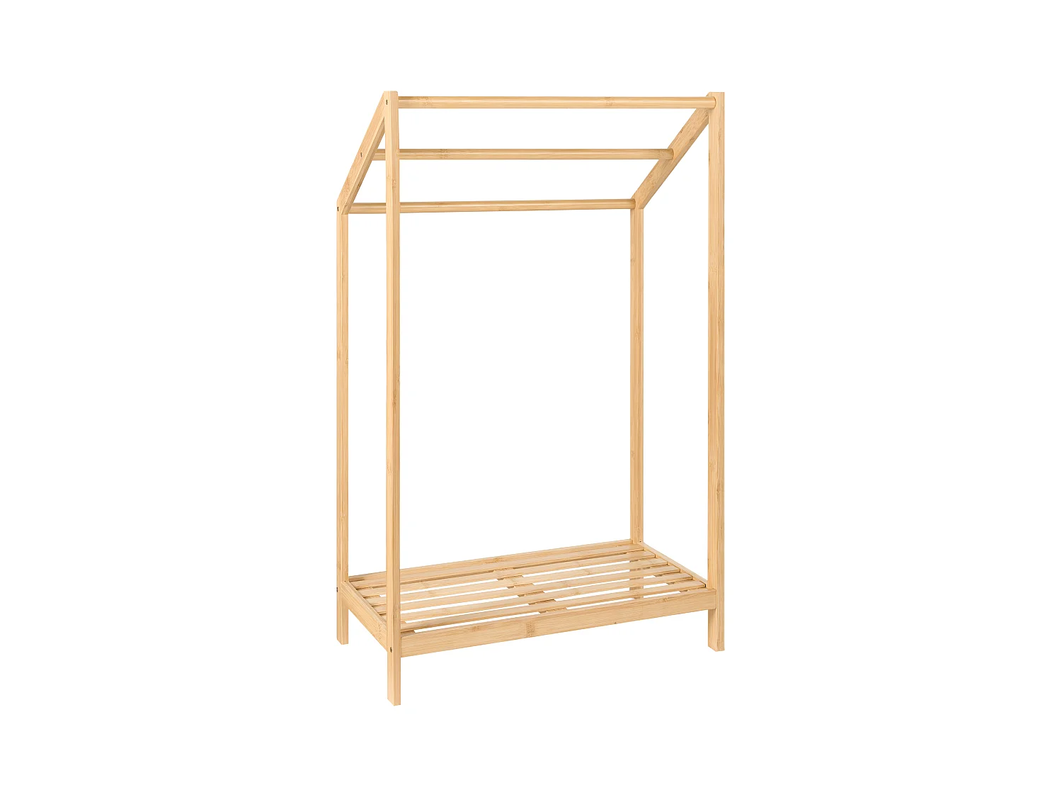 Handtuchhalter mit Ablage YUNGAS Bambusholz Hellbraun