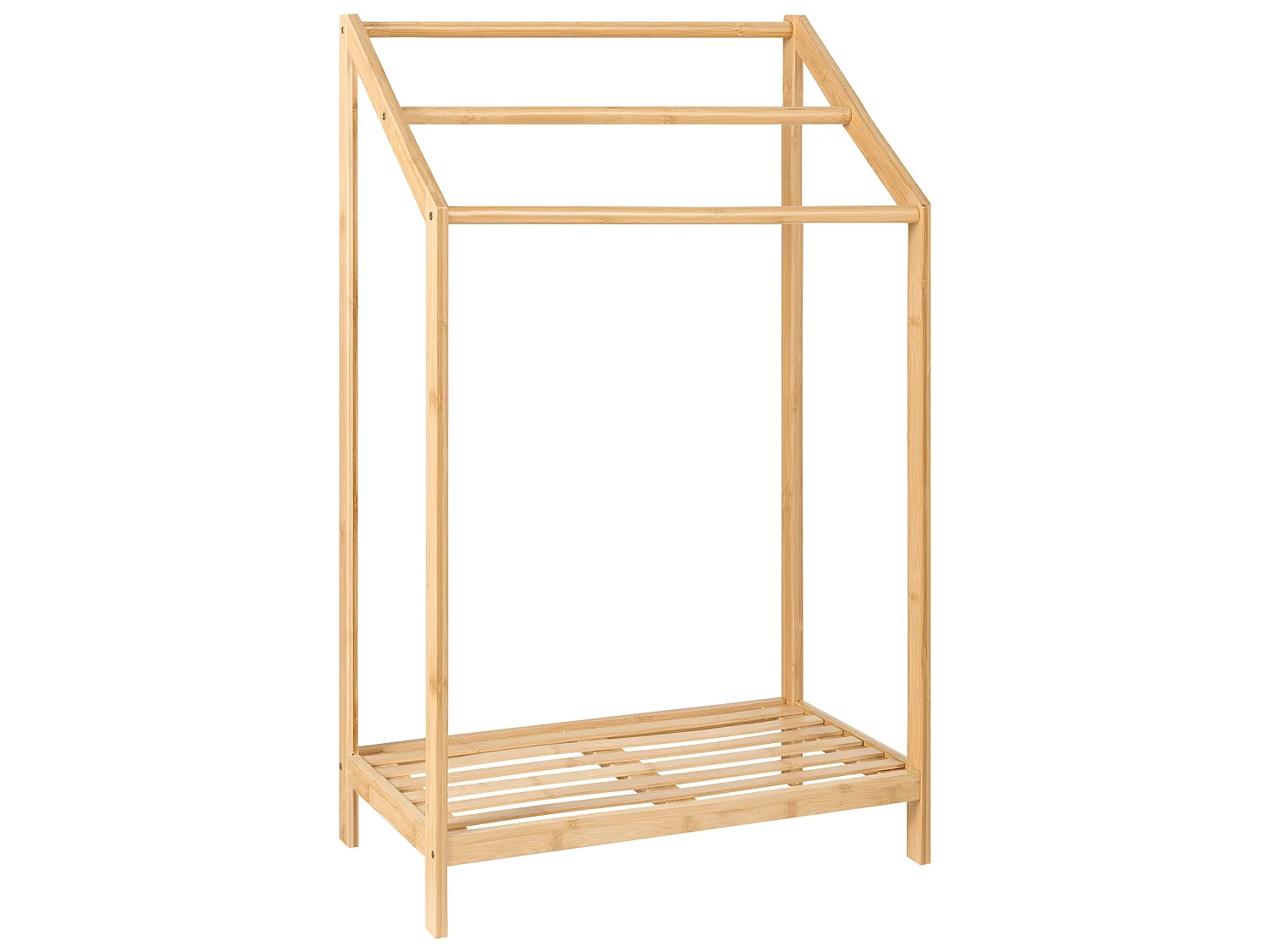 Towel Stand with Shelf YUNGAS Bamboo Light Brown