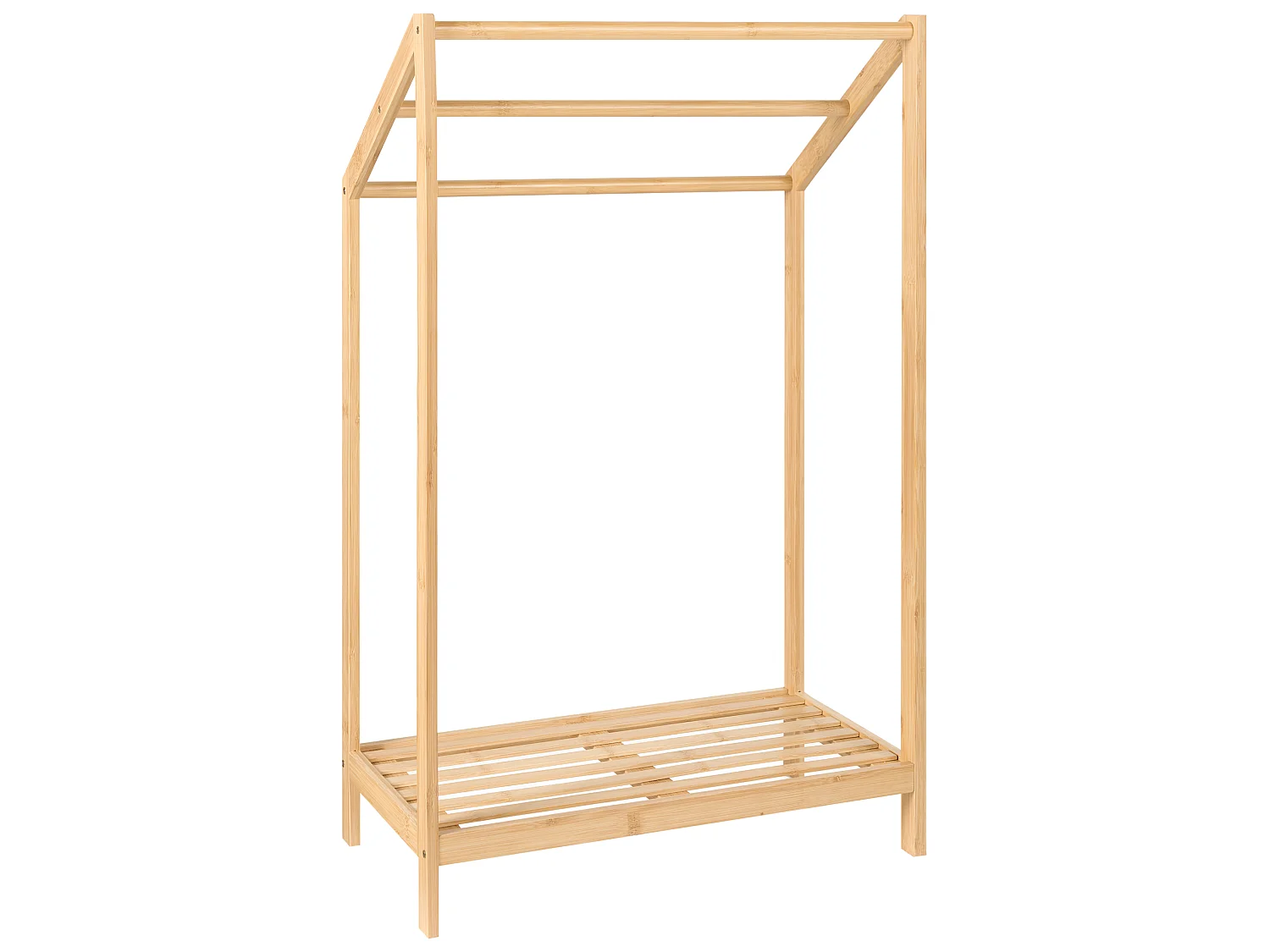Towel Stand with Shelf YUNGAS Bamboo Light Brown