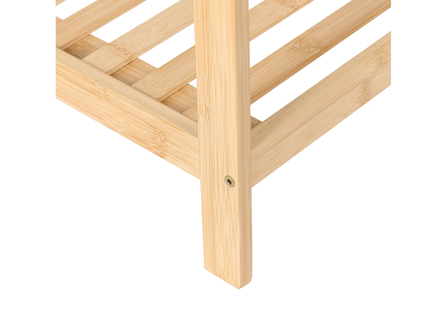 Towel Stand with Shelf YUNGAS Bamboo Light Brown
