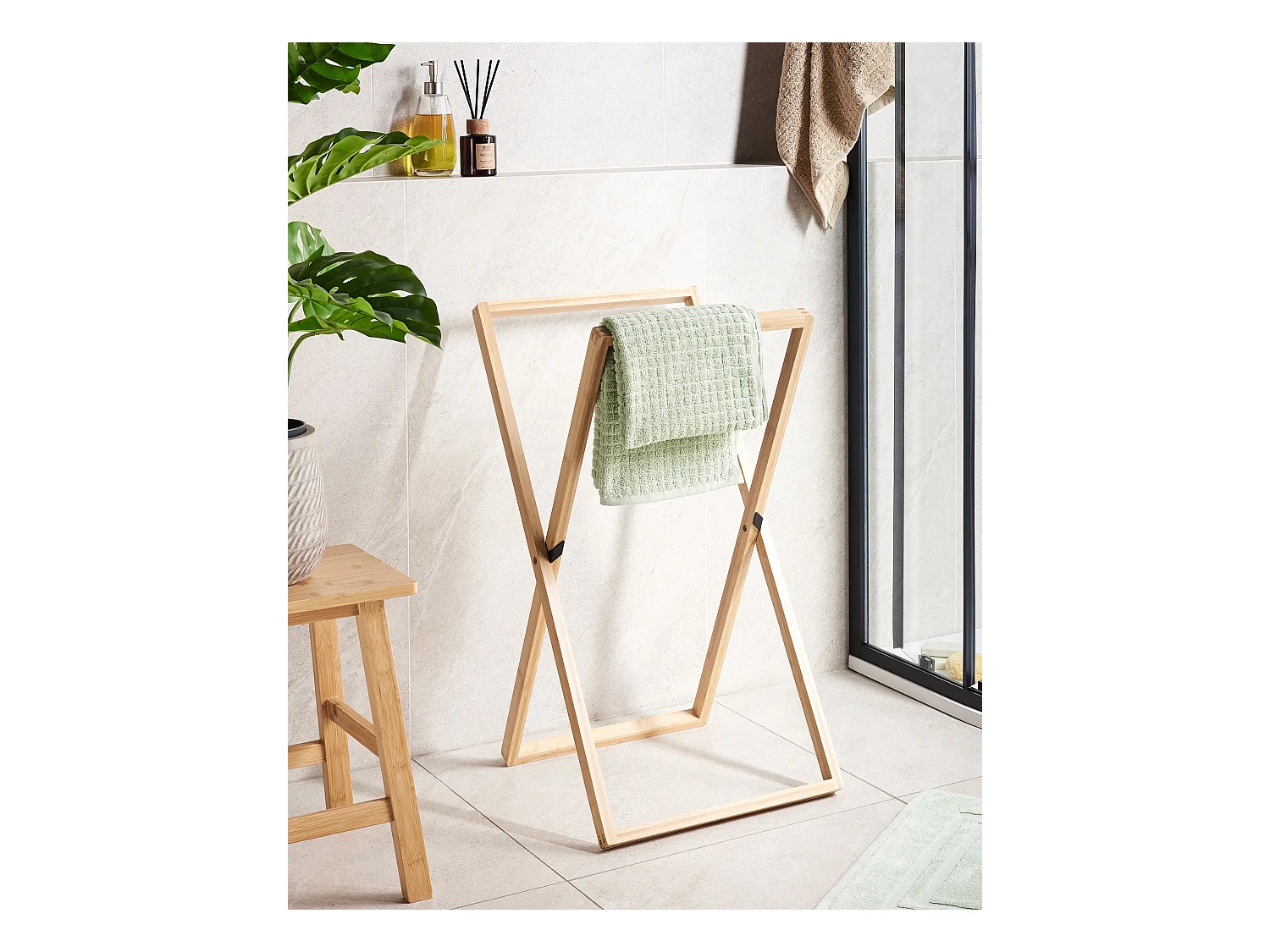 Handtuchständer ARRAIAL Bambusholz Hellbraun