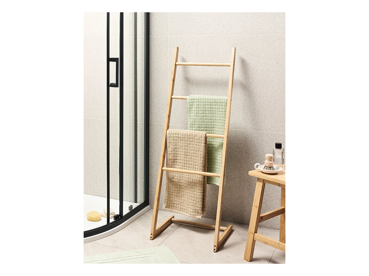 Porte-serviettes ZAPALLAR Bambou Marron clair