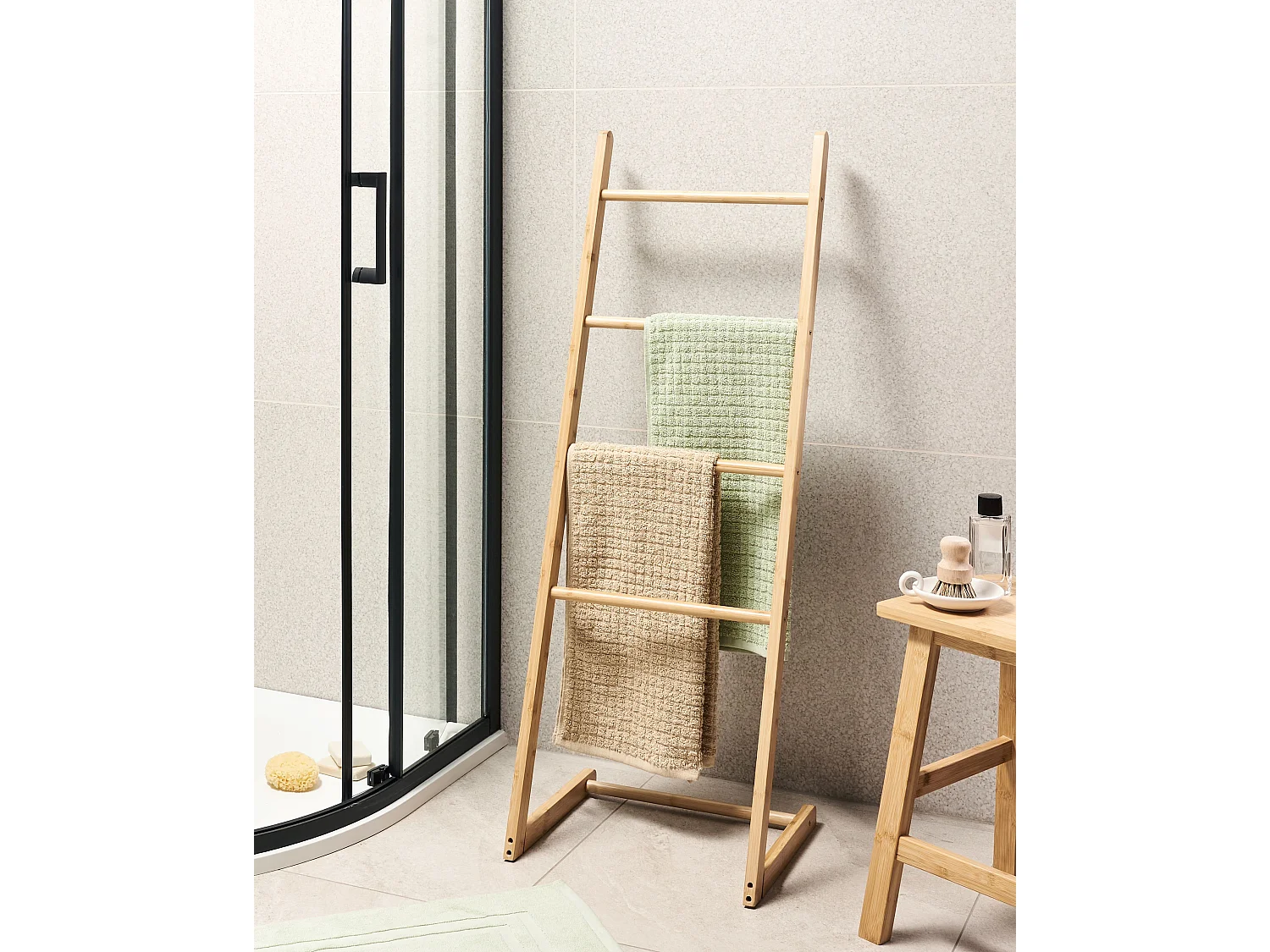 Porte-serviettes ZAPALLAR Bambou Marron clair