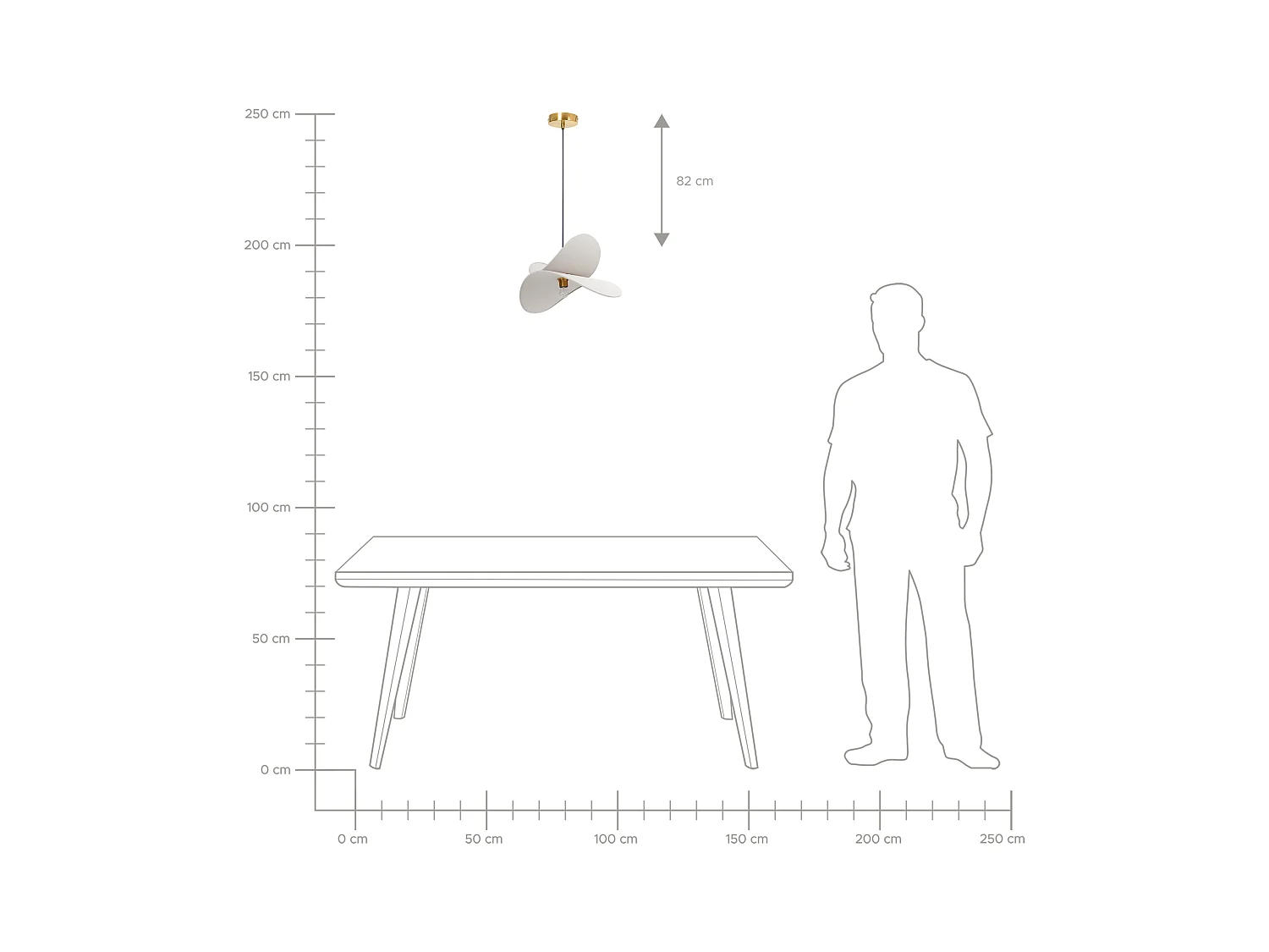 Lampe suspension MASCOTA Lin Gris clair