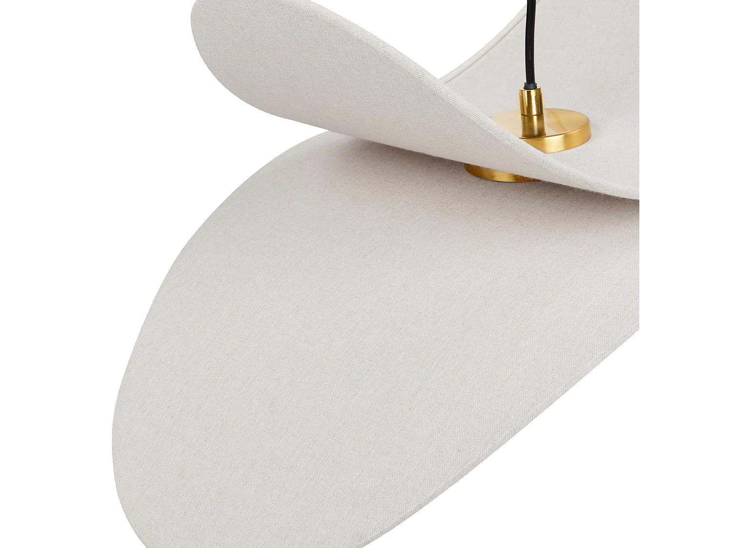 Lampadario MASCOTA Lino sintetico Grigio chiaro