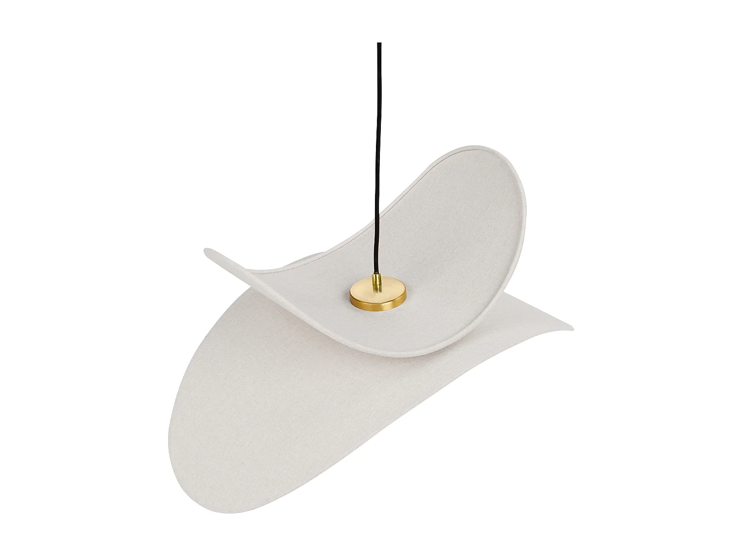 Lampadario MASCOTA Lino sintetico Grigio chiaro