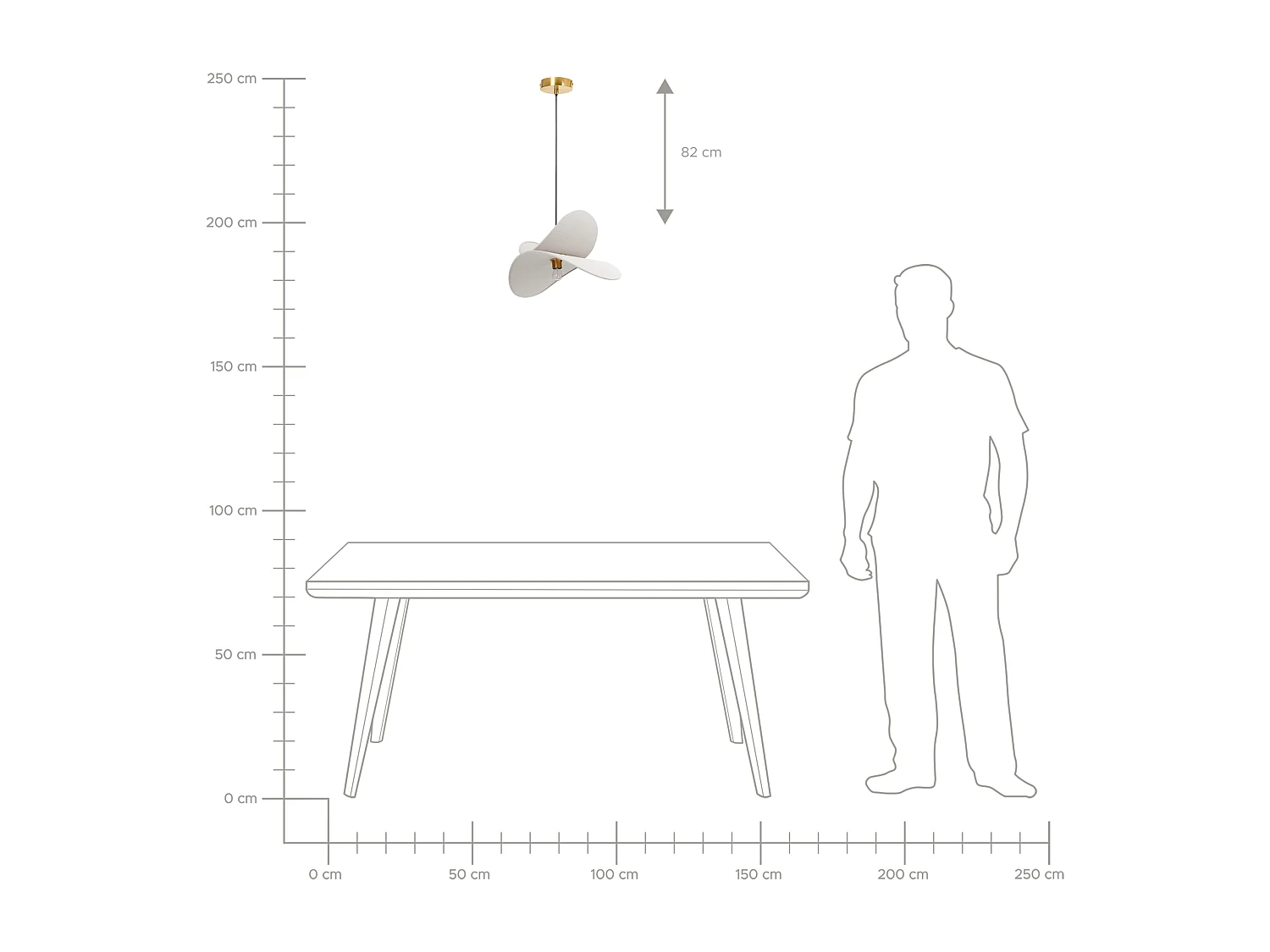 Lampe suspension MASCOTA Lin Gris clair