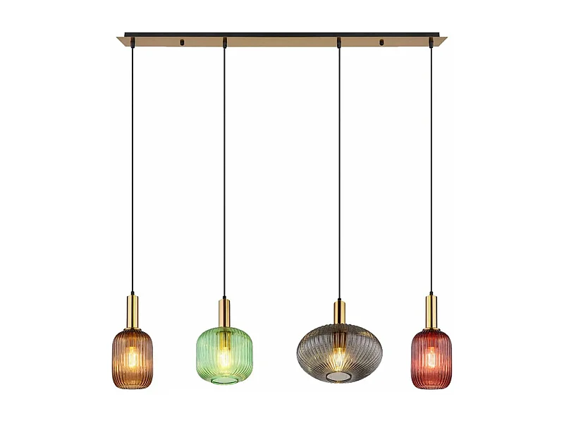 Lustre en verre, d115 cm xh130cm, multicolore