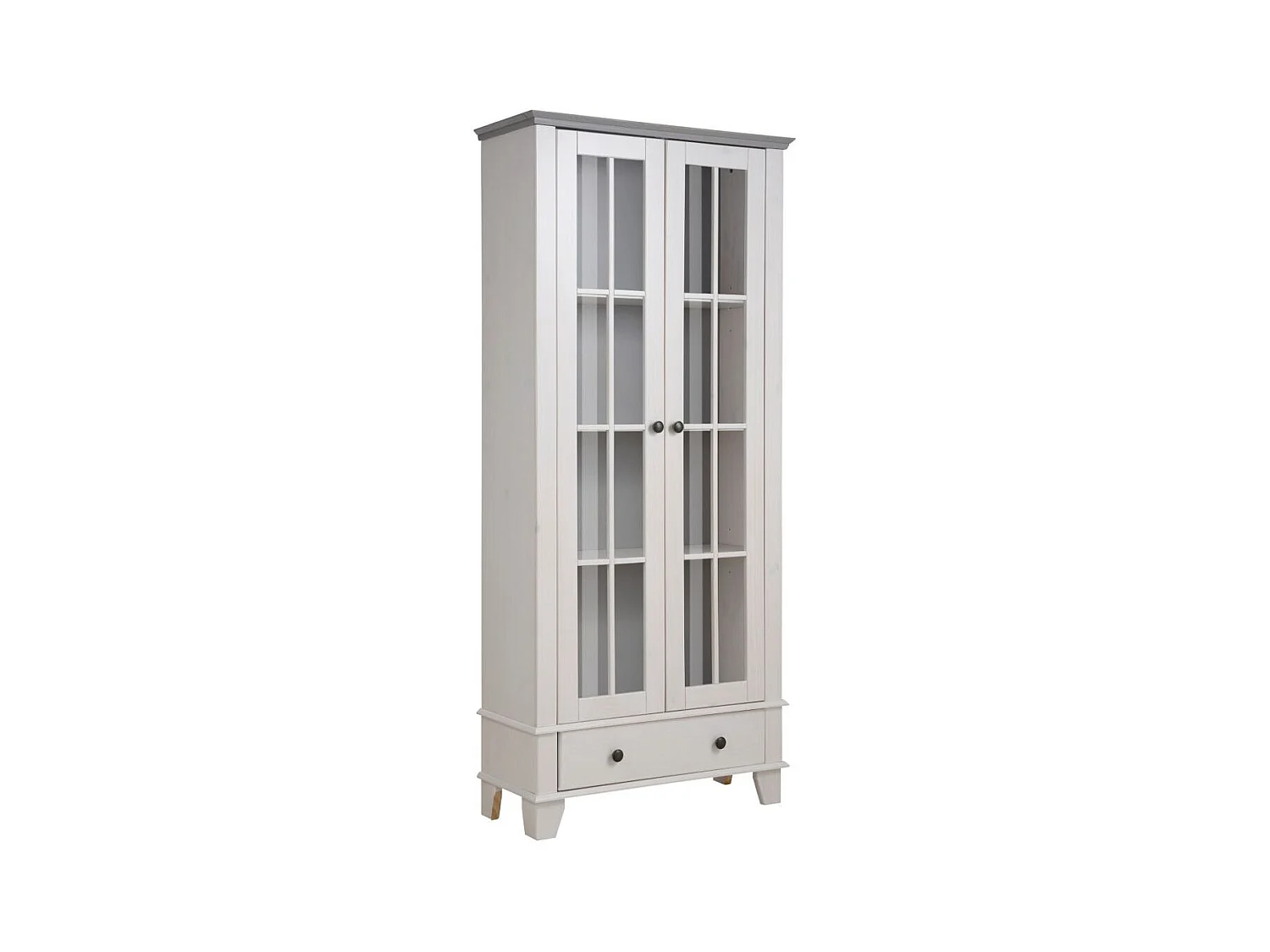 James | Showcase 2 portes et 1 tiroir en blanc