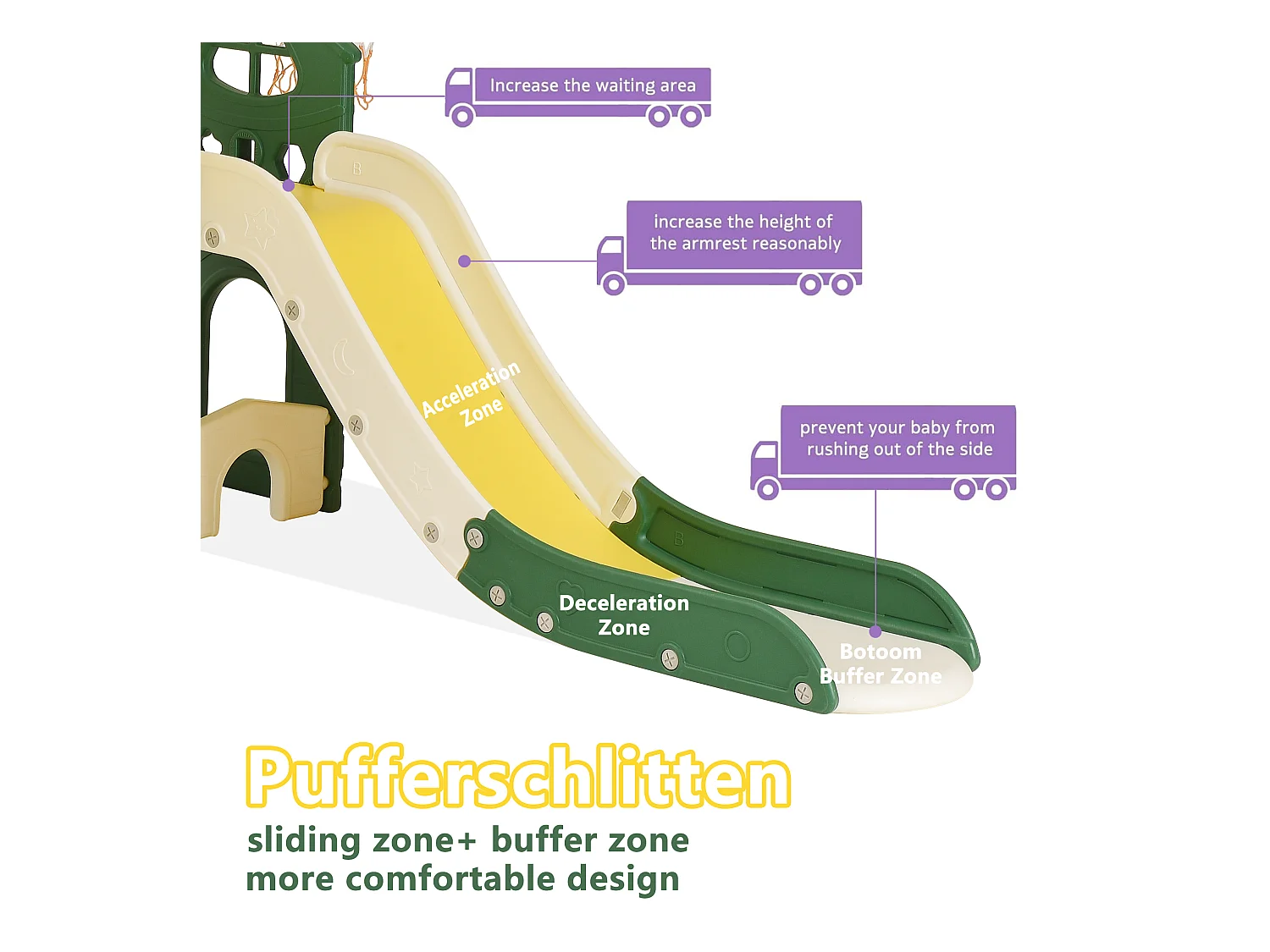 toboggan d'escalade pour enfants, toboggan 7 en 1, jeux d'escalade, de forage, allée de jeu, support de basket-ball