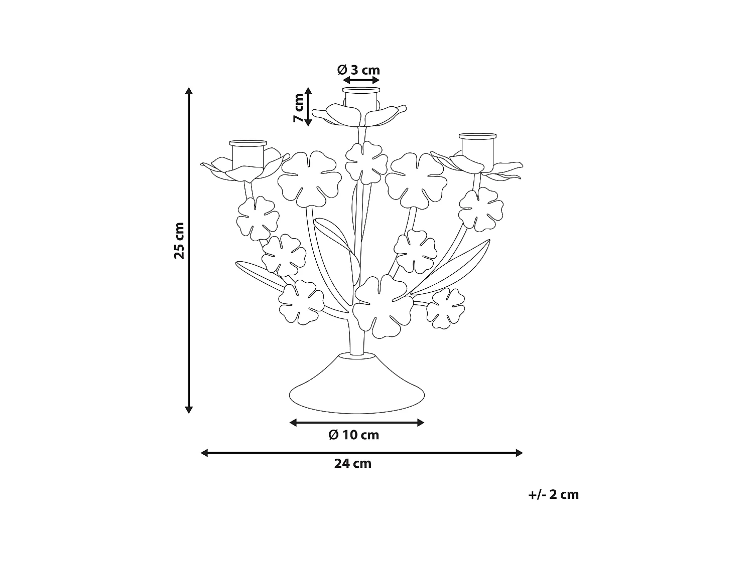 Kerzenständer RAMADA Metall 25 cm Gold