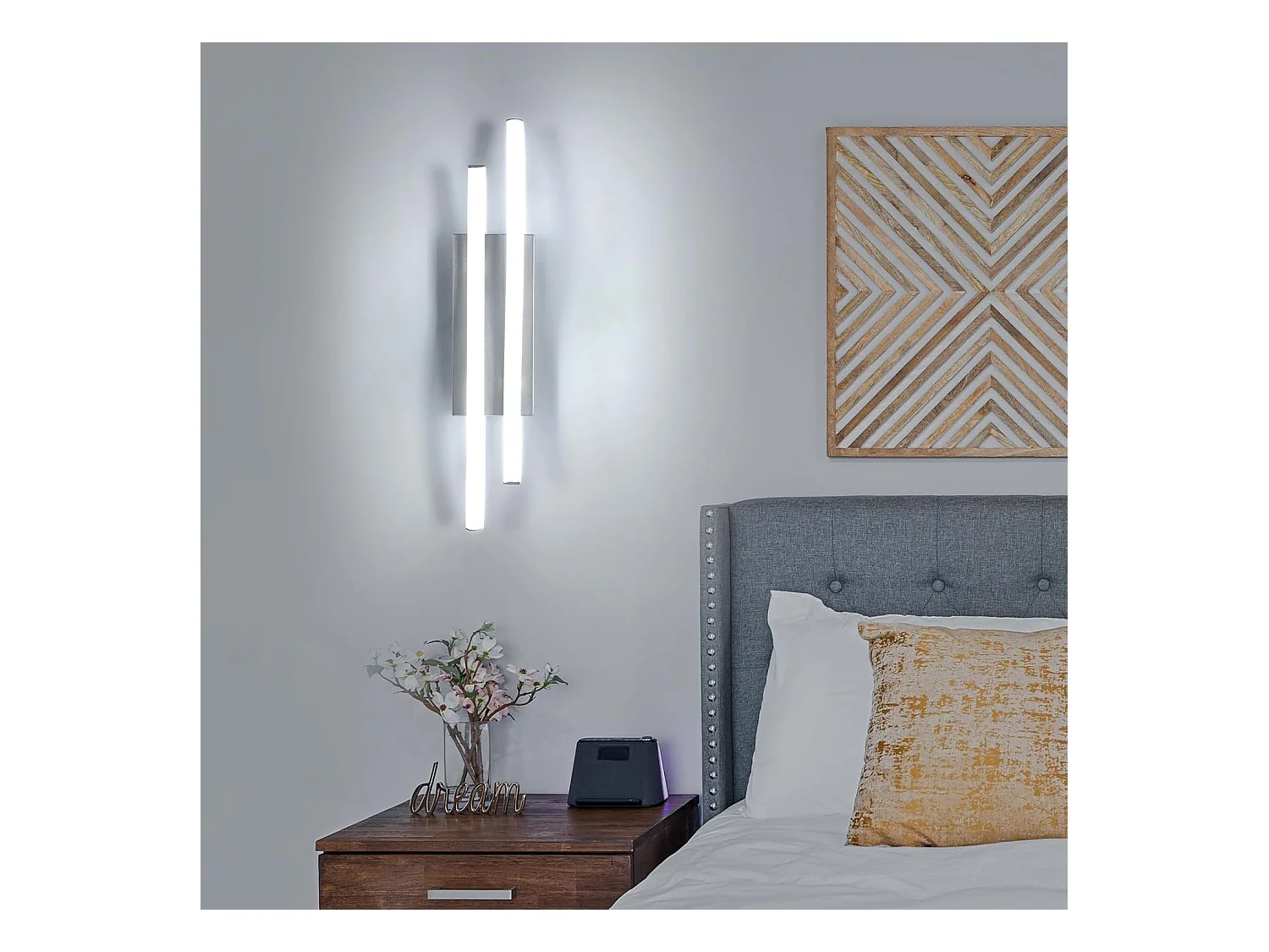 Applique da Parete Interno, Applique da Esterno Applique Camera da Letto Moderne pour Salon, Chambre, Escalier et Couloir, Blanc Froid 6500K