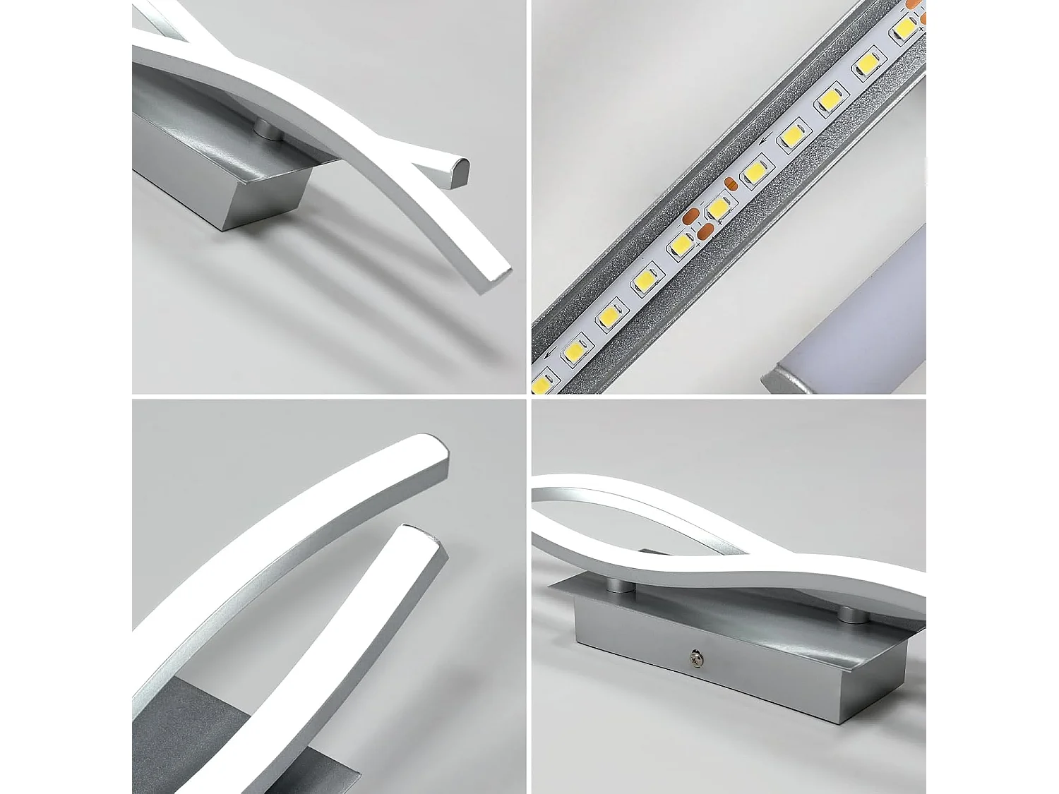 Applique da Parete Interno, Applique da Esterno Applique Camera da Letto Moderne pour Salon, Chambre, Escalier et Couloir, Blanc Froid 6500K