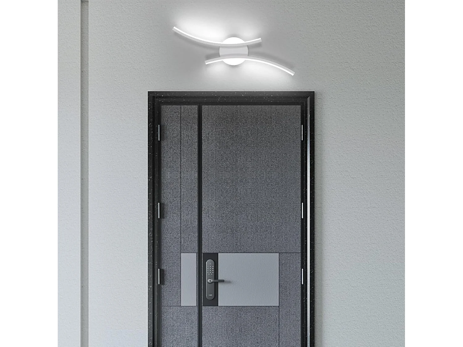 Applique Murale LED 20W 44cm Design Moderne Tubes Arqués - Lumière Froide 6500K pour Chambre, Salon, Couloir
