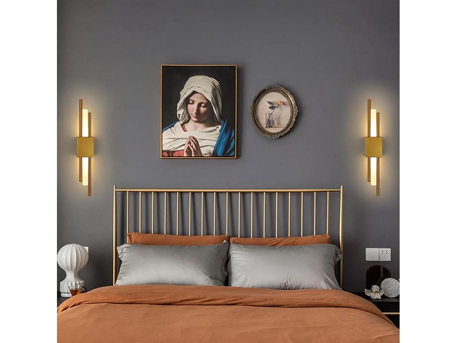 Applique Murale LED Intérieure Moderne - Double Cylindre Blanc Chaud 3000K, 10W - Éclairage pour Salon, Couloir, Escalier