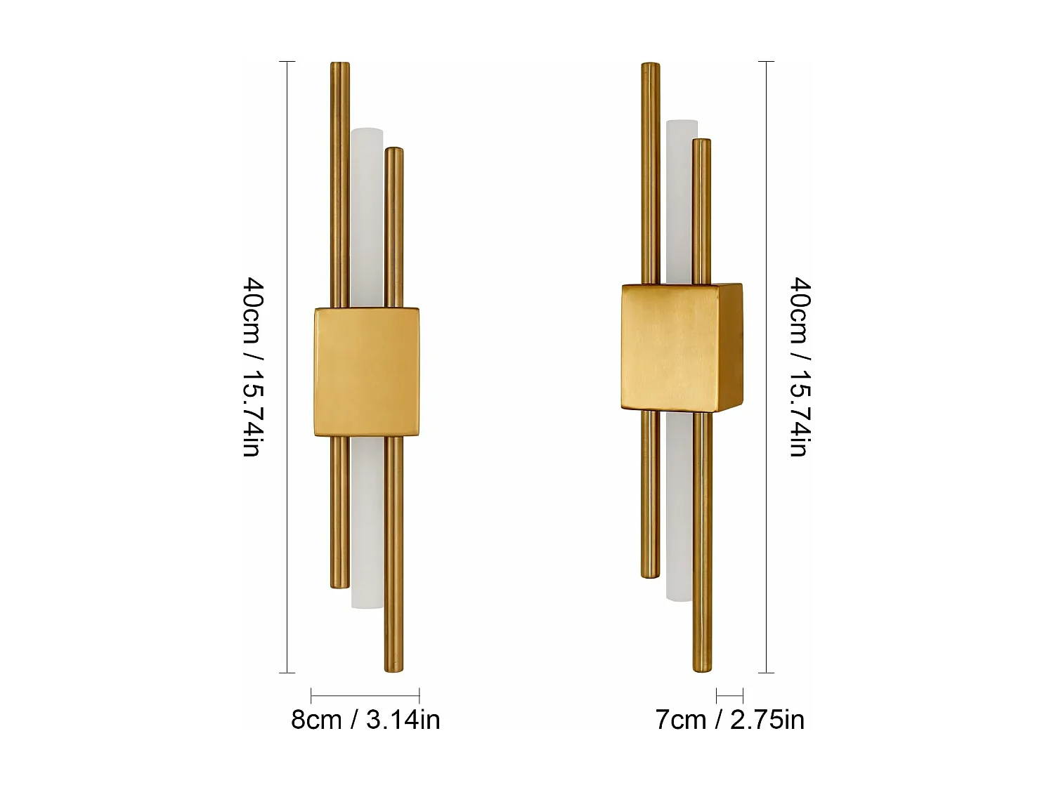 Applique Murale LED Intérieure Moderne - Double Cylindre Blanc Chaud 3000K, 10W - Éclairage pour Salon, Couloir, Escalier