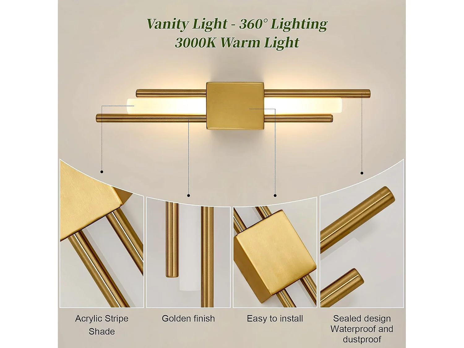 Applique Murale LED Intérieure Moderne - Double Cylindre Blanc Chaud 3000K, 10W - Éclairage pour Salon, Couloir, Escalier