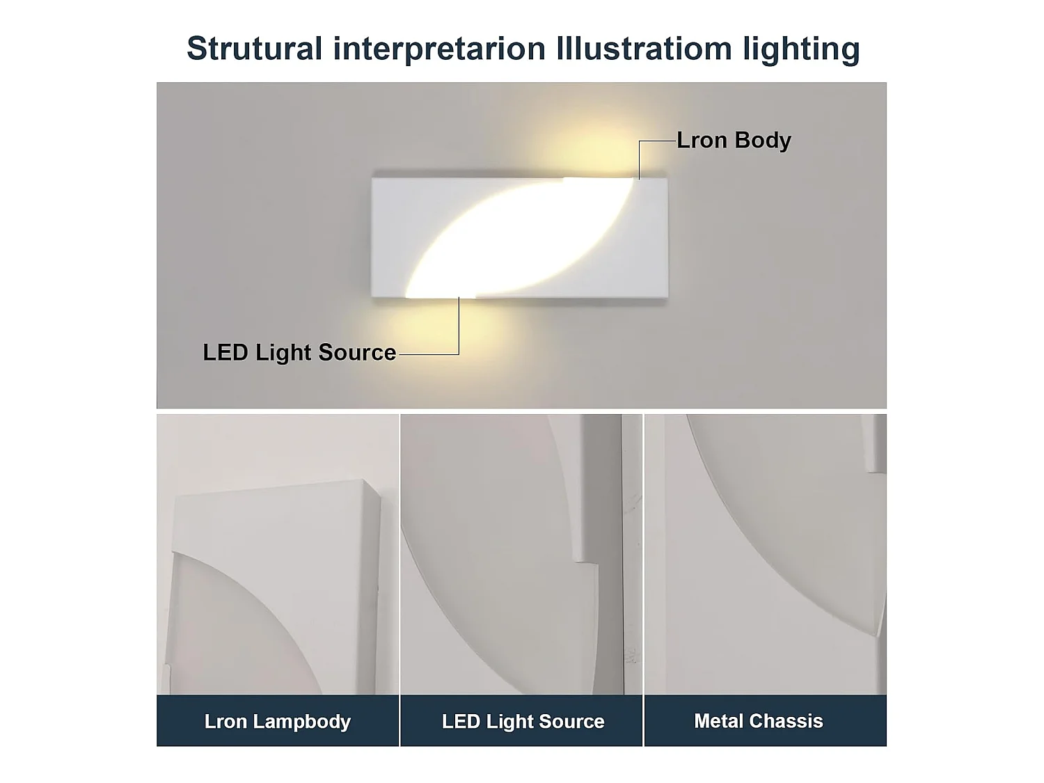 Applique Murale LED Intérieure, 14W Luminaire Murals en Acryliquel pour Chambre, Couloir, Escalier, Salon