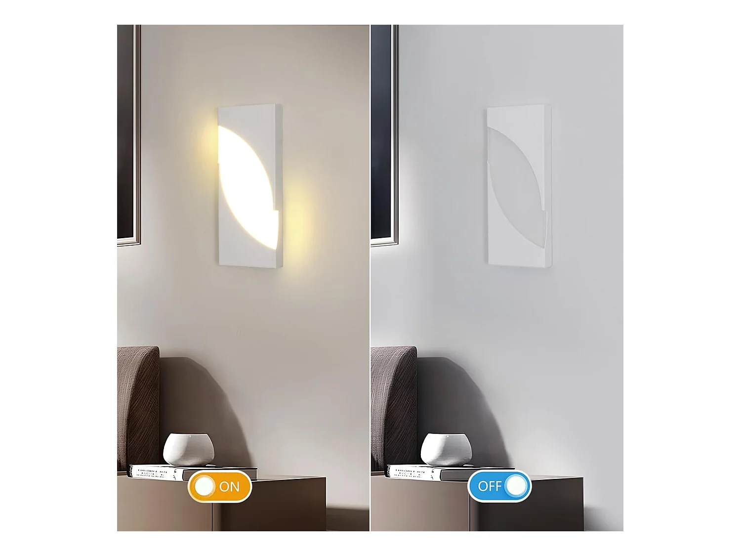 Applique Murale LED Intérieure, 14W Luminaire Murals en Acryliquel pour Chambre, Couloir, Escalier, Salon