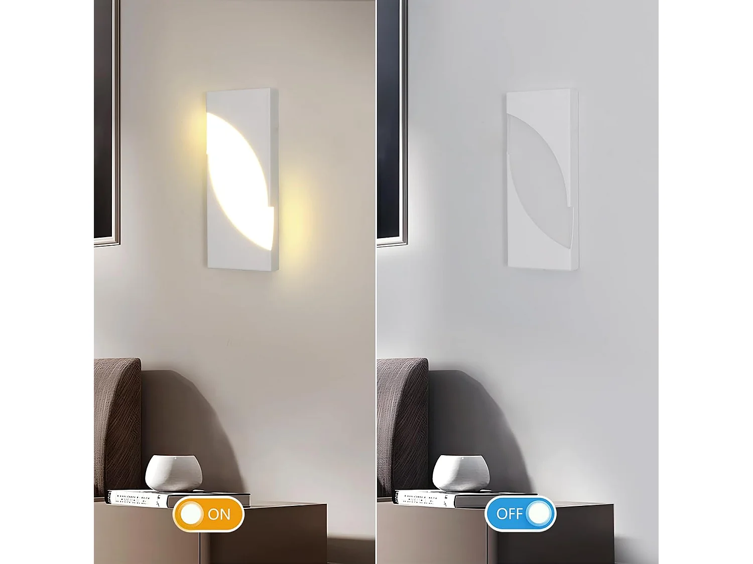 Applique Murale LED Intérieure, 14W Luminaire Murals en Acryliquel pour Chambre, Couloir, Escalier, Salon