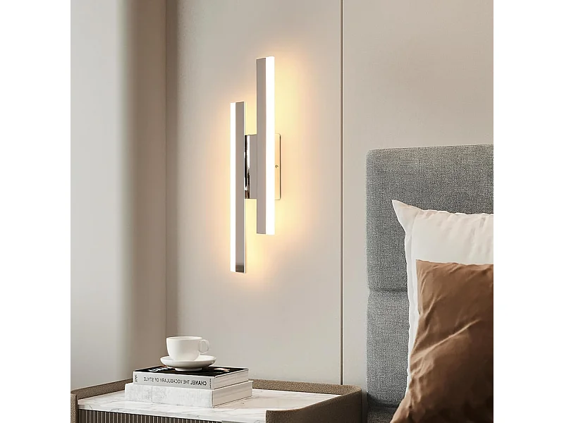 Applique Murale LED Moderne 16W 3000K Blanc Chaud, Luminaire Acrylique 40cm pour Salon, Chambre, Escalier & Couloir