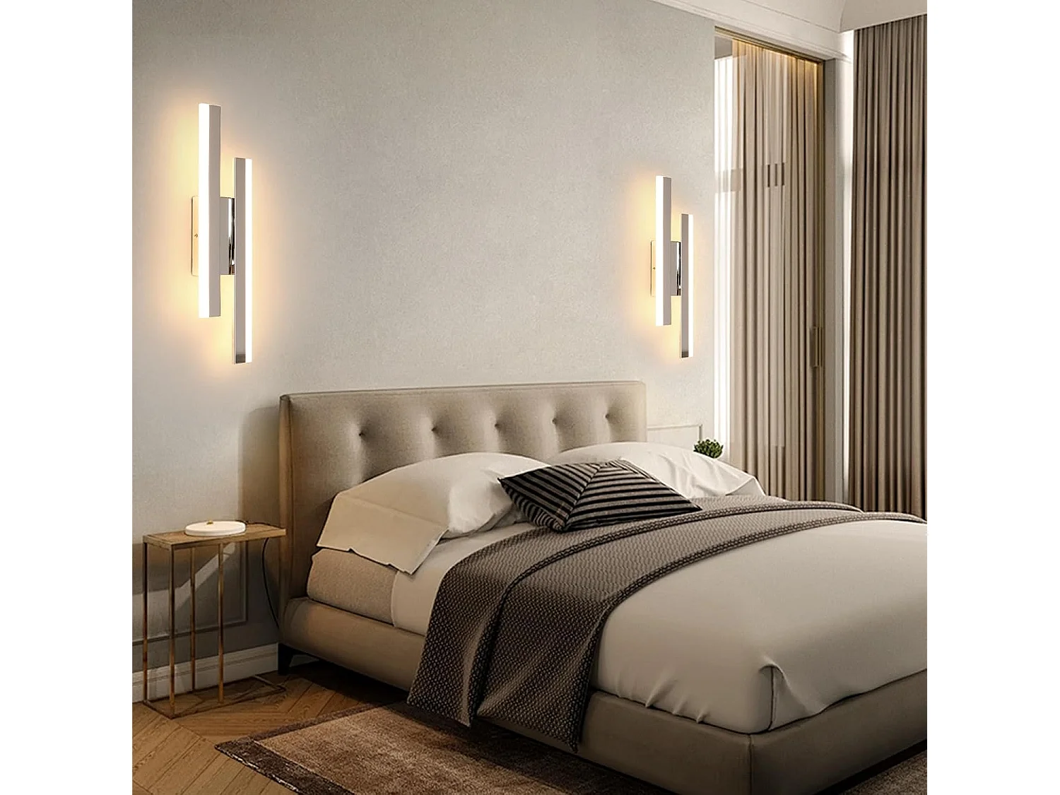 Applique Murale LED Moderne 16W 3000K Blanc Chaud, Luminaire Acrylique 40cm pour Salon, Chambre, Escalier & Couloir