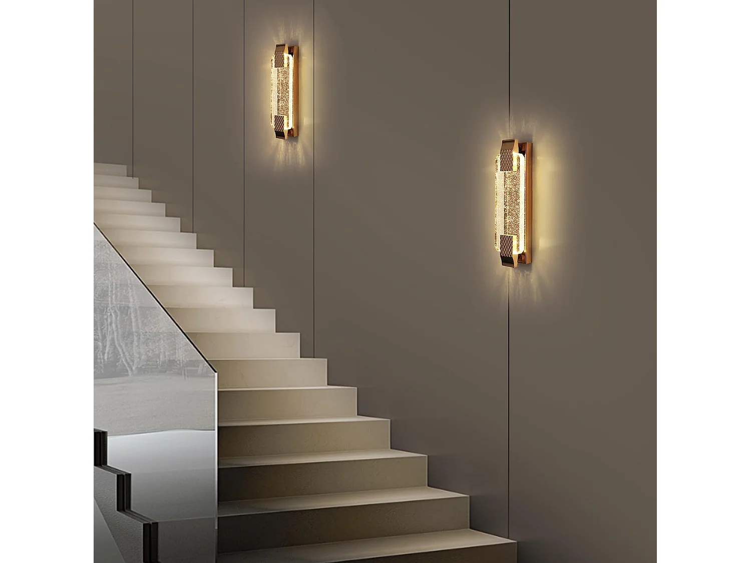 Applique Murale LED 12W Or Moderne en Cristal - Lumière Chaude 3000K pour Salon, Chambre, Cuisine - Éclairage Mural Élégant Multiusage