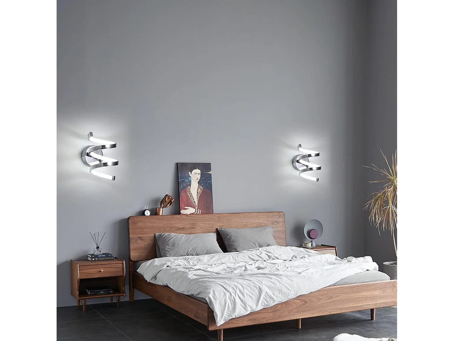 LED Applique Murale, 18W Moderne Lampe Murale Interieur, Luminaire Mural 1440LM 6000K Lumière Blanche Froide pour le salon chambre Hall Escalier