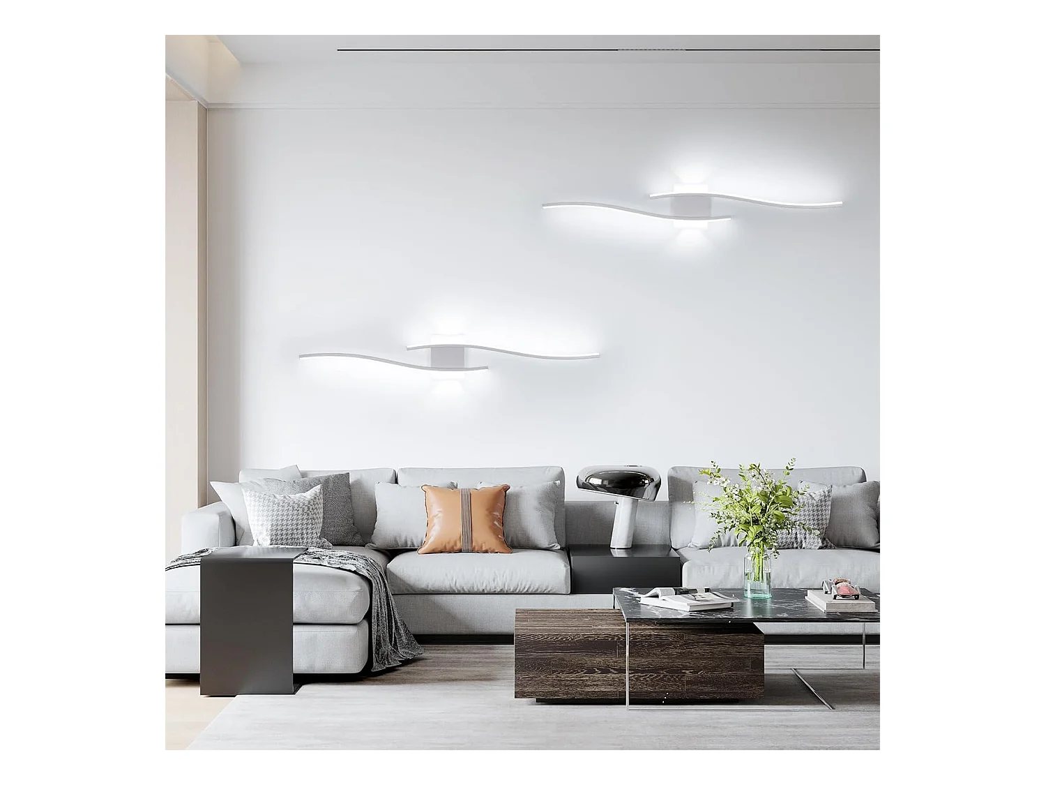 Applique Murale LED Intérieure Moderne 27W 3000LM | Blanc 6500K | Éclairage pour Chambre, Salon, Couloir, Escalier | Lumière Blanche Froide