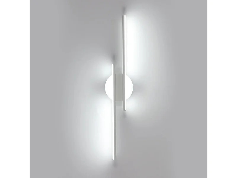 Wandleuchte Innen LED, 24W 2700LM Wandlampe Modern, 6500K Kaltweiß, Wandleuchte Weiß Aluminium für Wohnzimmer, Schlafzimmer, Korridor, Treppen