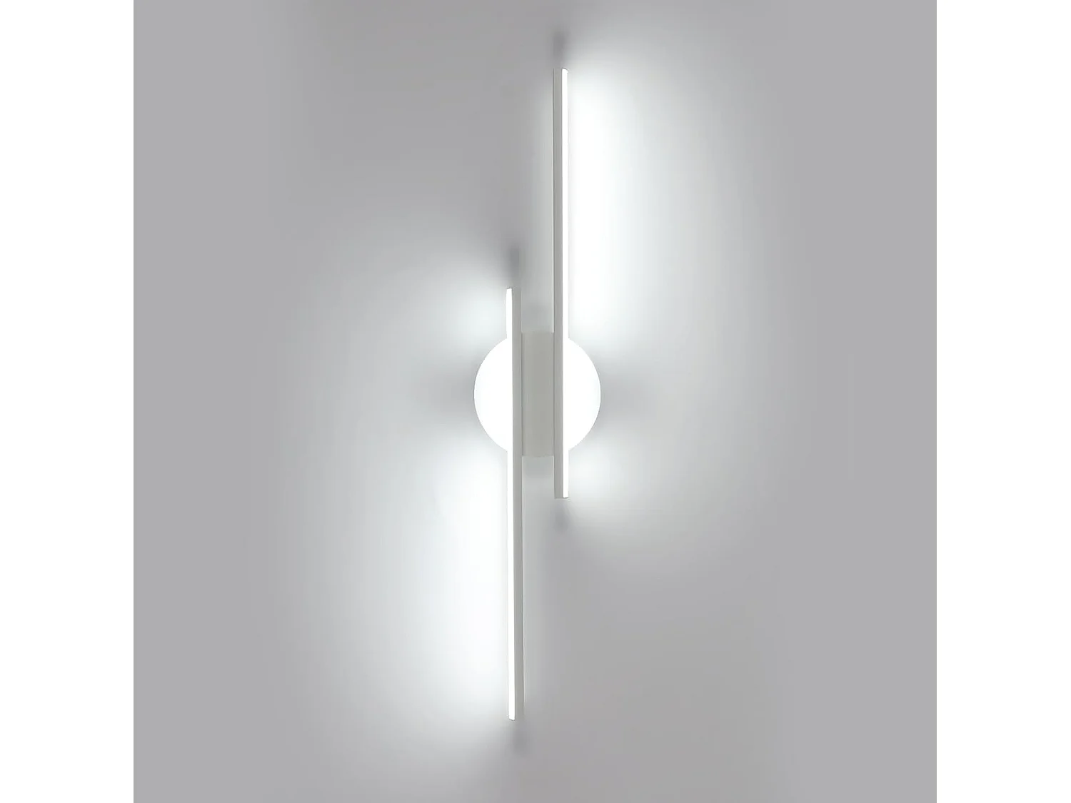 Wandleuchte Innen LED, 24W 2700LM Wandlampe Modern, 6500K Kaltweiß, Wandleuchte Weiß Aluminium für Wohnzimmer, Schlafzimmer, Korridor, Treppen