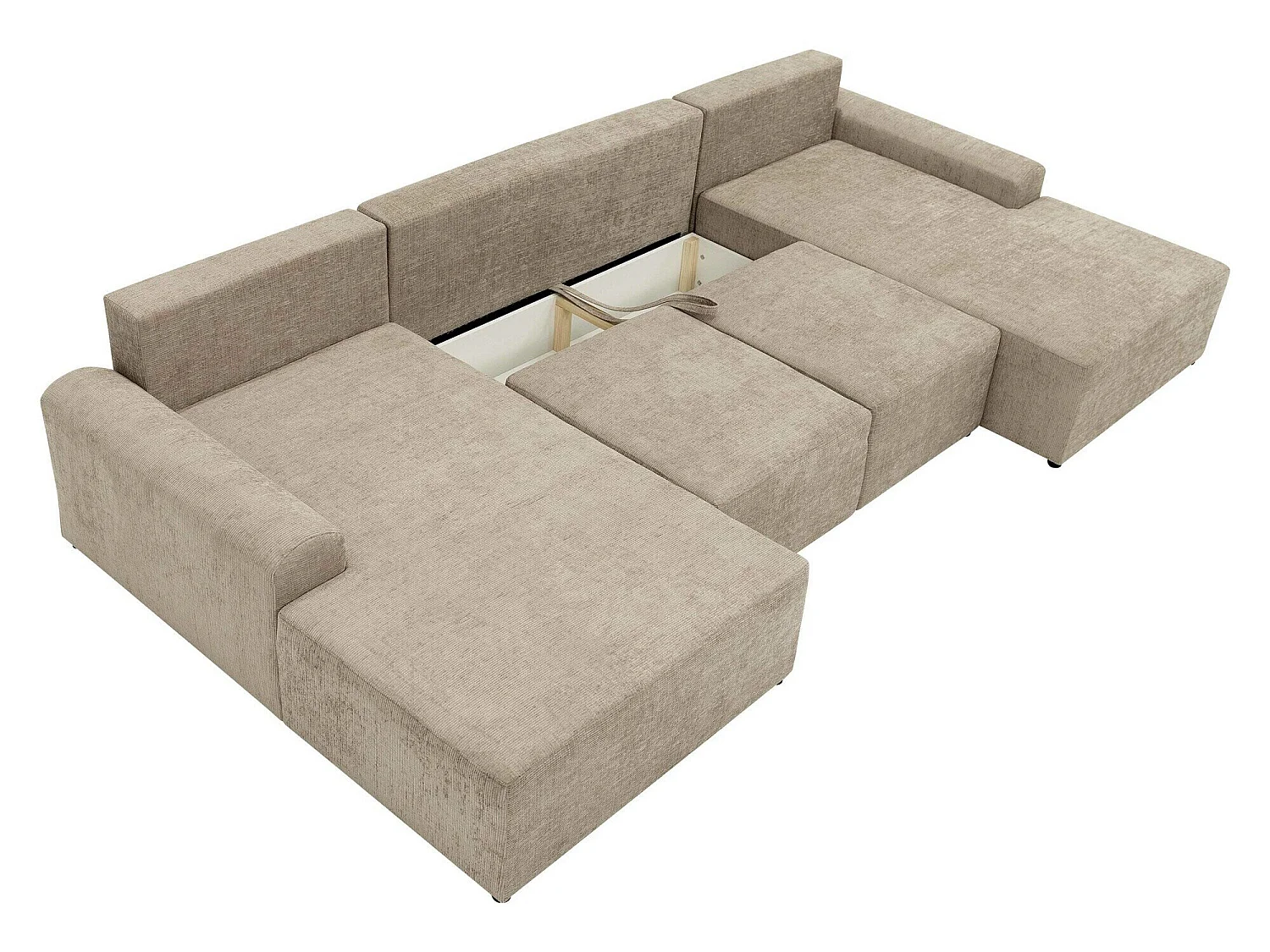 Sofá rinconero Stonecrest 106, Gris claro, Función de descanso