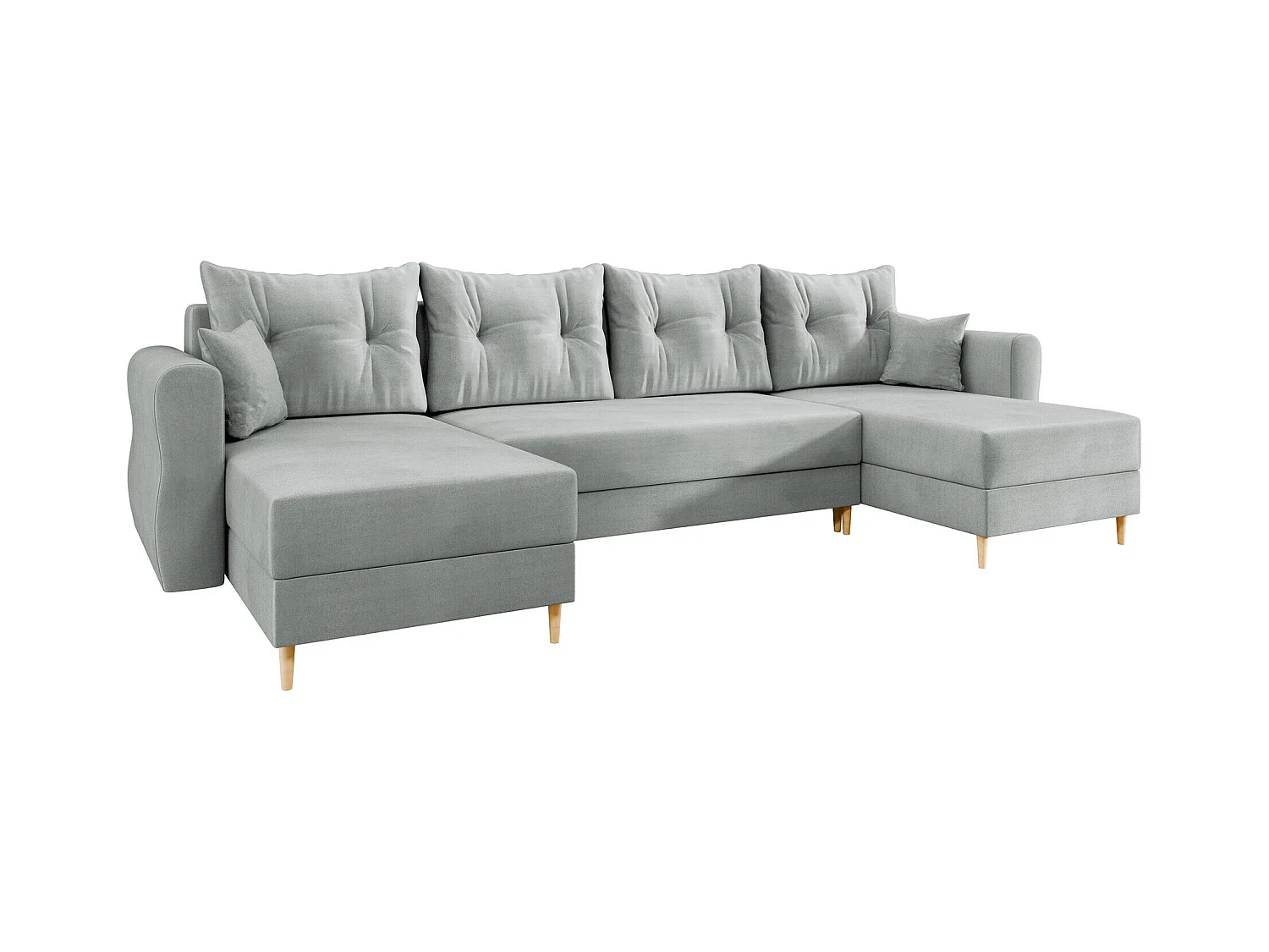 Sofá rinconero Veldala 103, Gris, Función de descanso, Almacenaje, 310x138x85cm