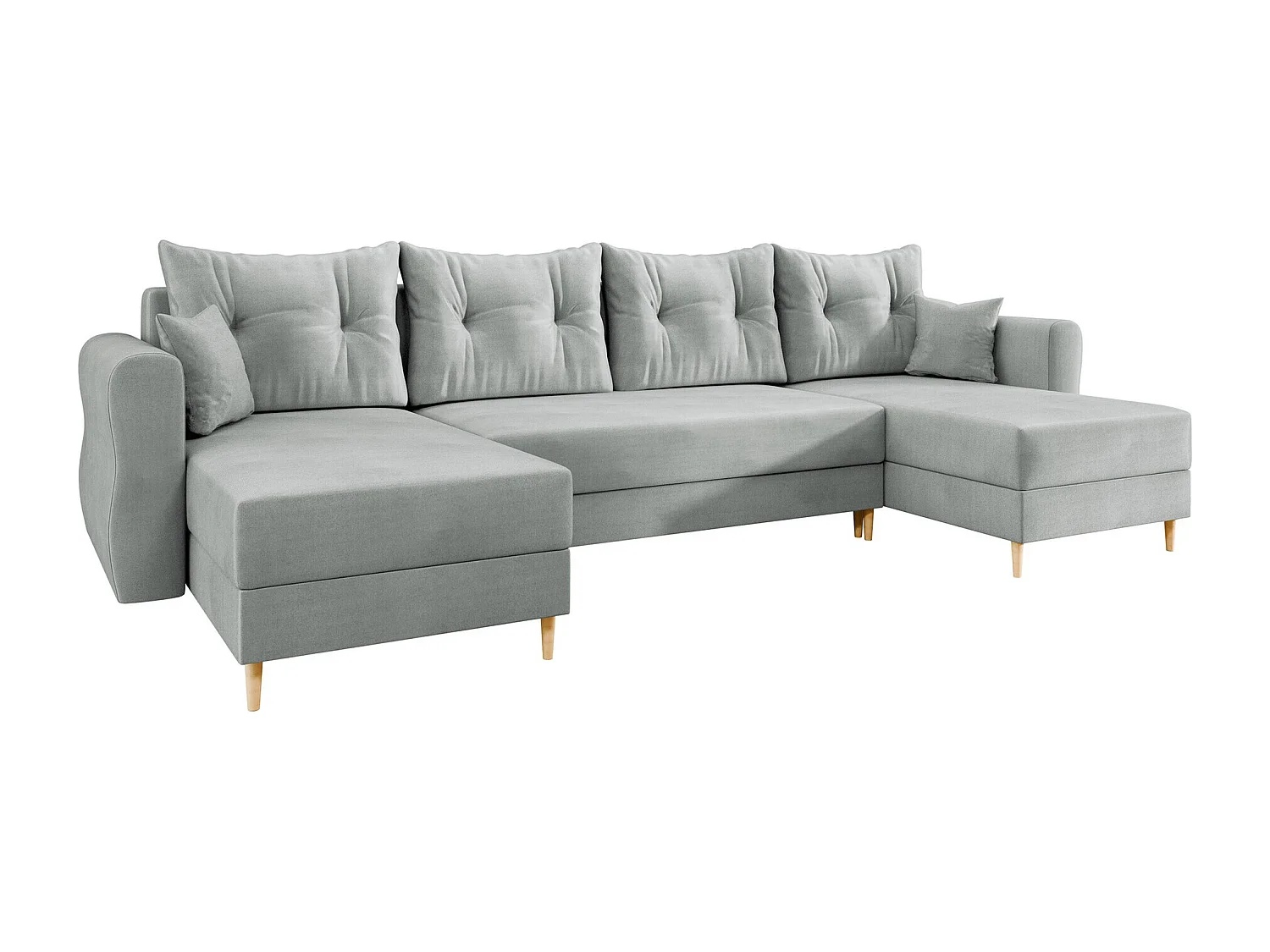 Sofá rinconero Veldala 103, Gris, Función de descanso, Almacenaje, 310x138x85cm